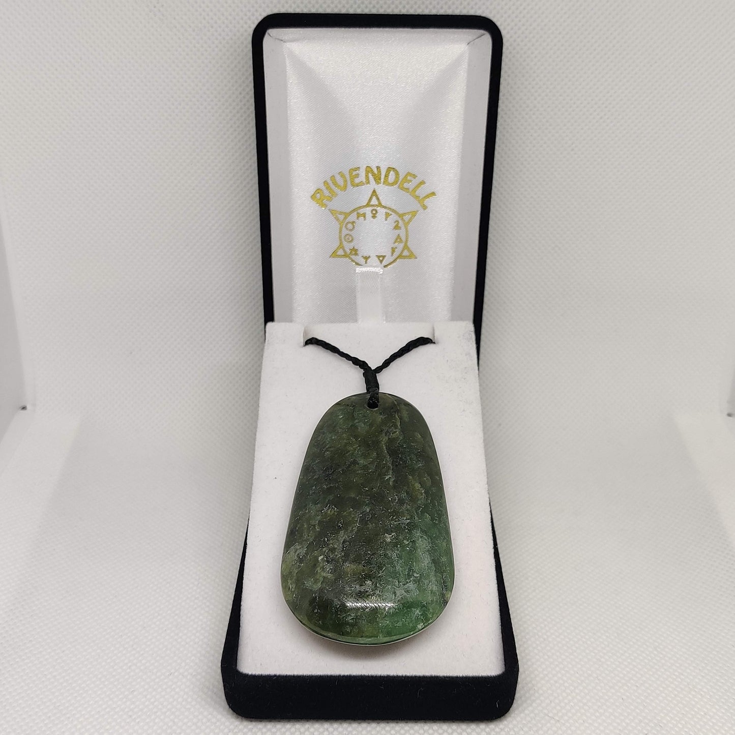 Large Natural Greenstone Pendant - Rivendell Shop