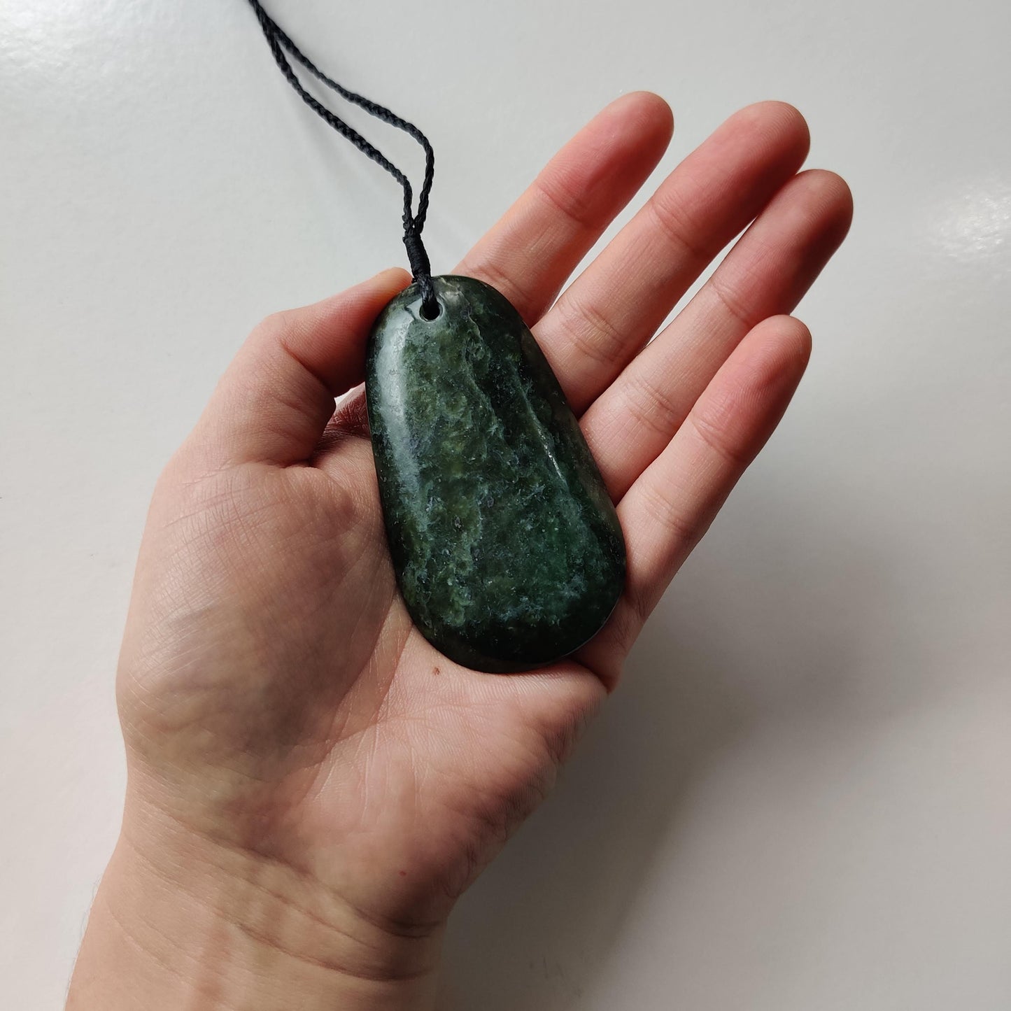 Large Natural Greenstone Pendant - Rivendell Shop