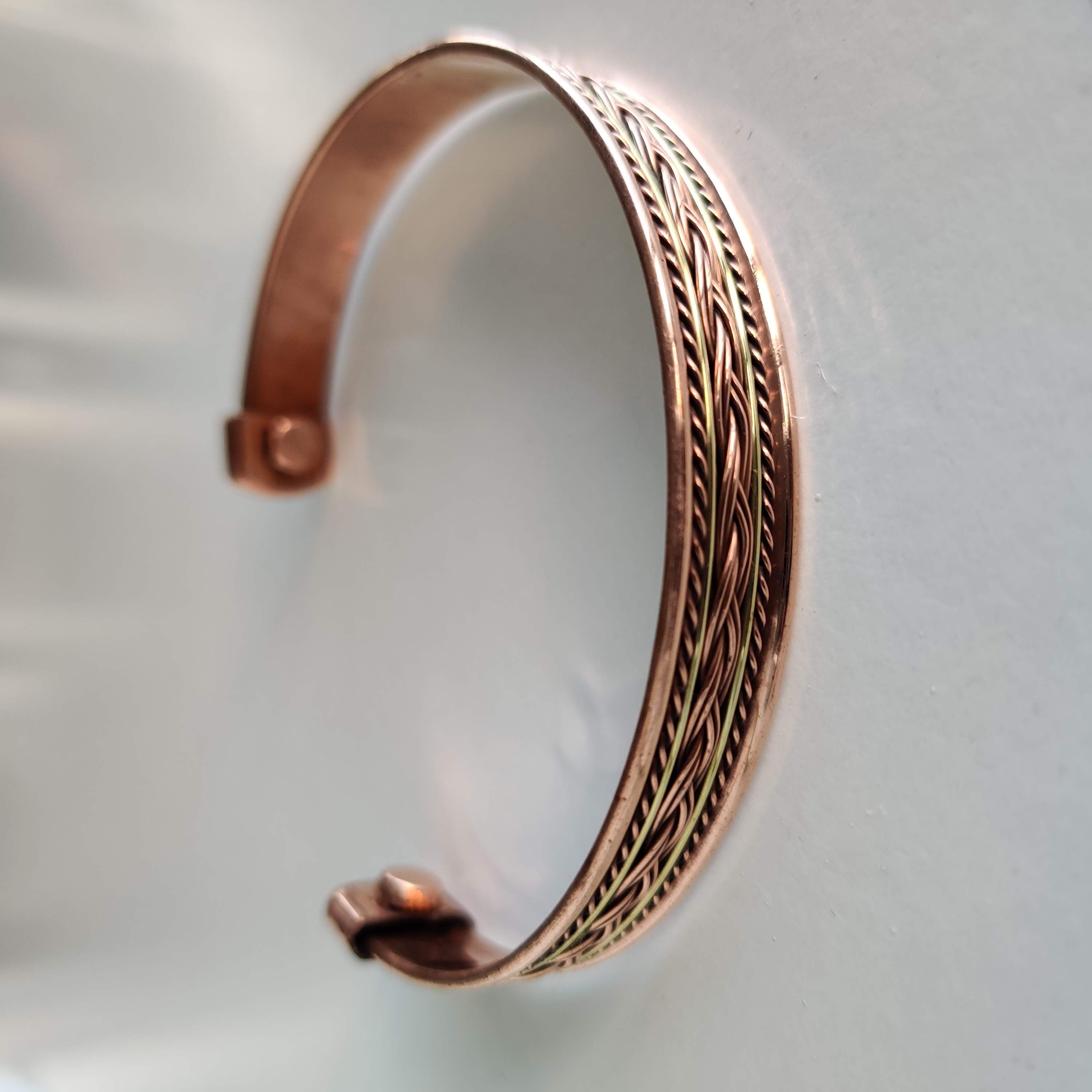 Woven Pattern Copper Magnetic Bracelet - Rivendell Shop