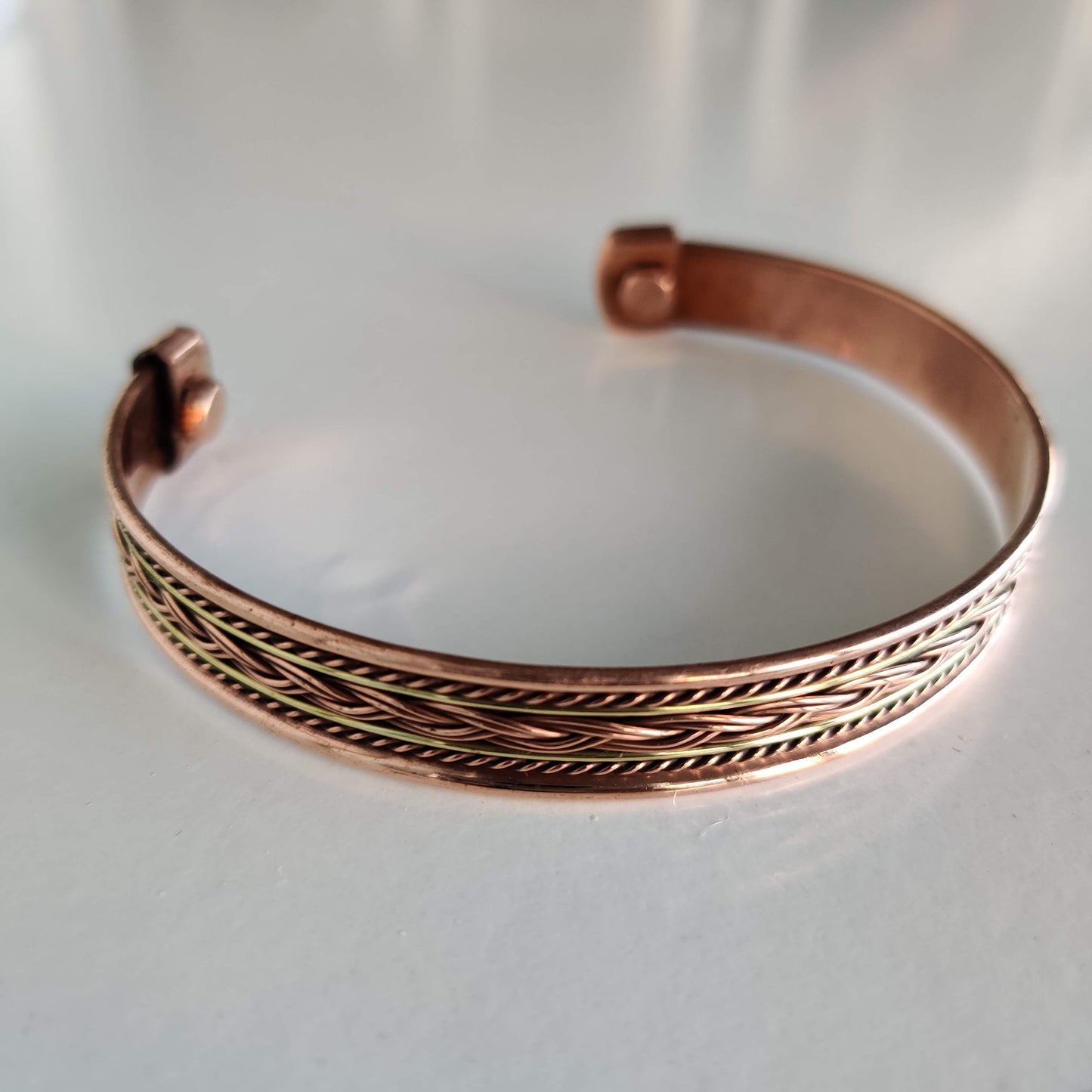 Woven Pattern Copper Magnetic Bracelet - Rivendell Shop