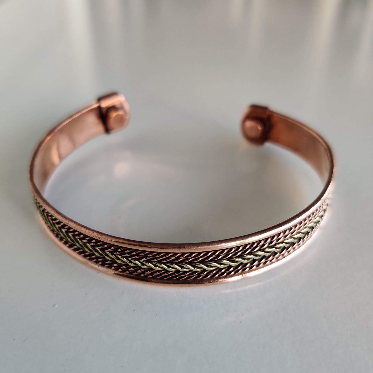 Golden Stripes Copper Magnetic Bracelet - Rivendell Shop