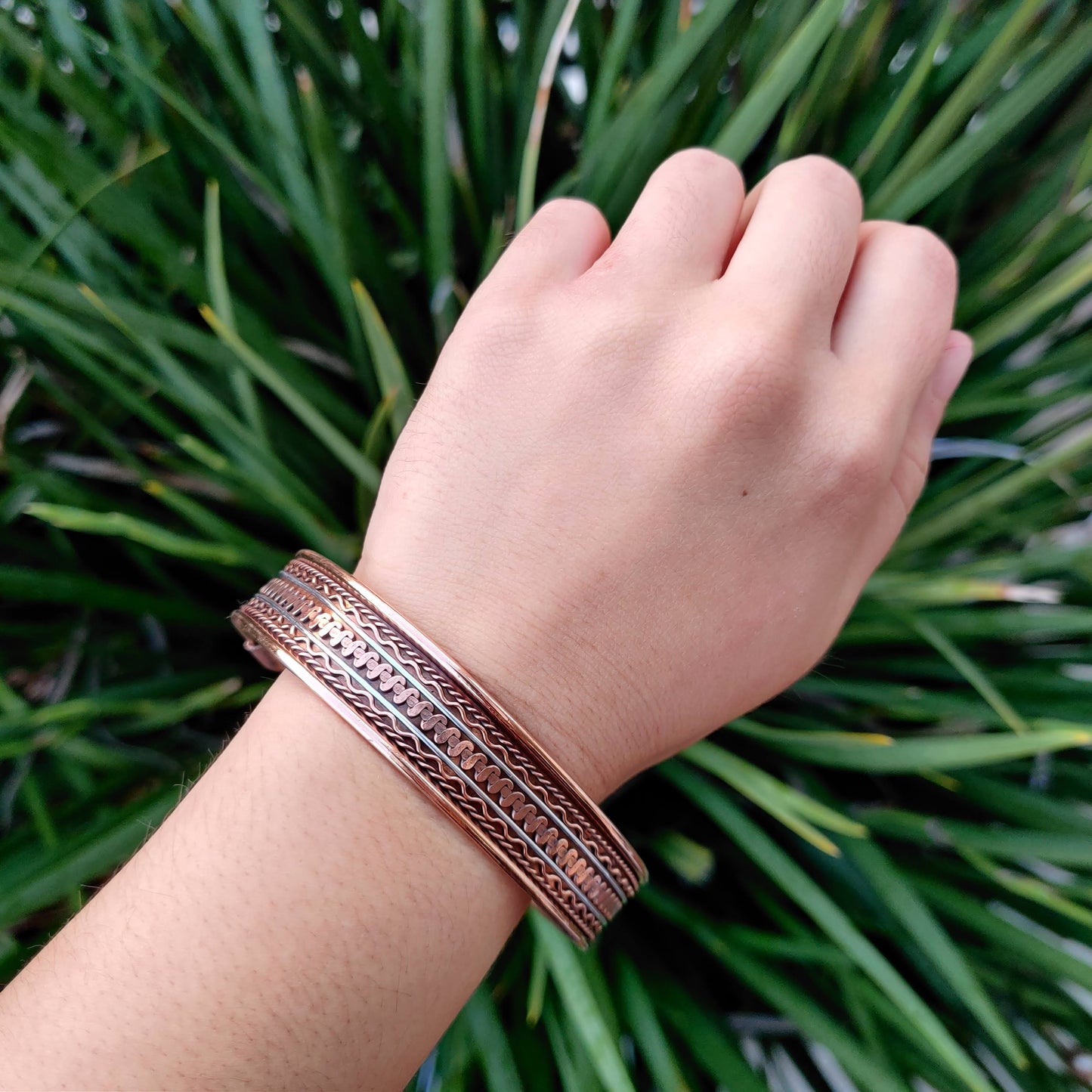 Pattern Copper Magnetic Bracelet - Rivendell Shop