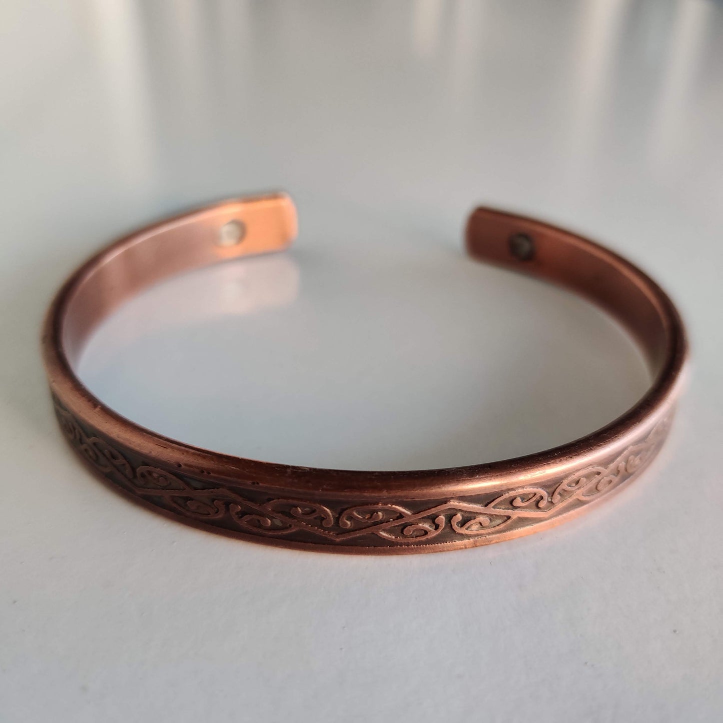Kowhaiwhai Pattern Copper Magnetic Bracelet - Rivendell Shop