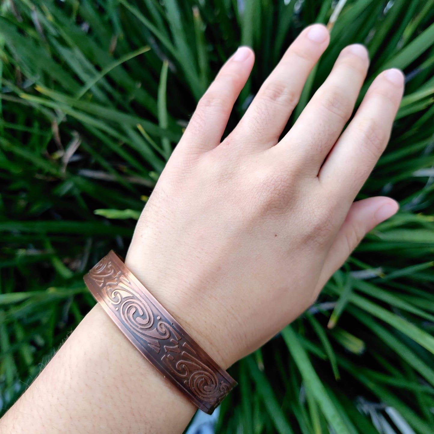 Koru Pattern Copper Magnetic Bracelet - Rivendell Shop