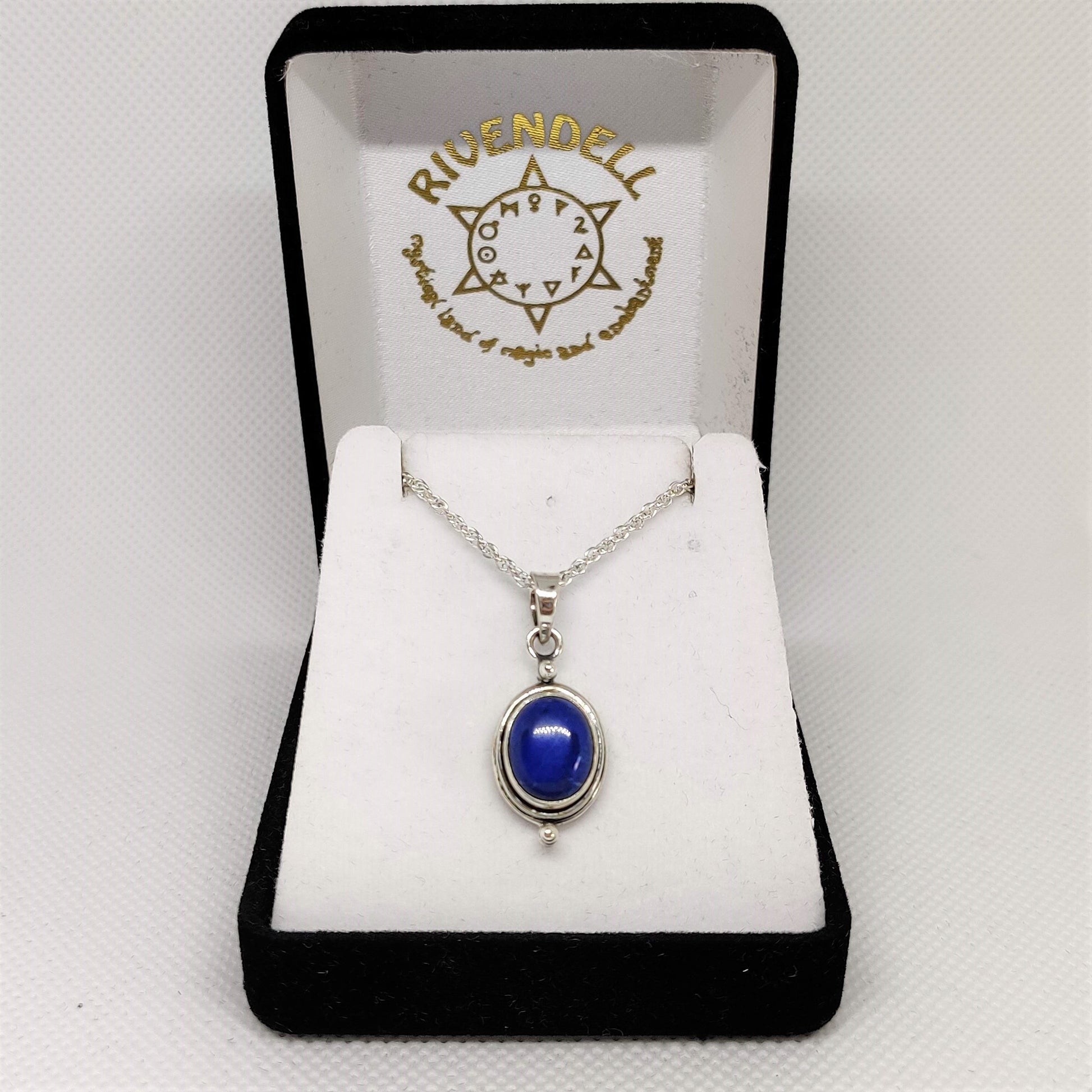 Lapis Lazuli 925 Sterling Silver Pendant - Rivendell Shop