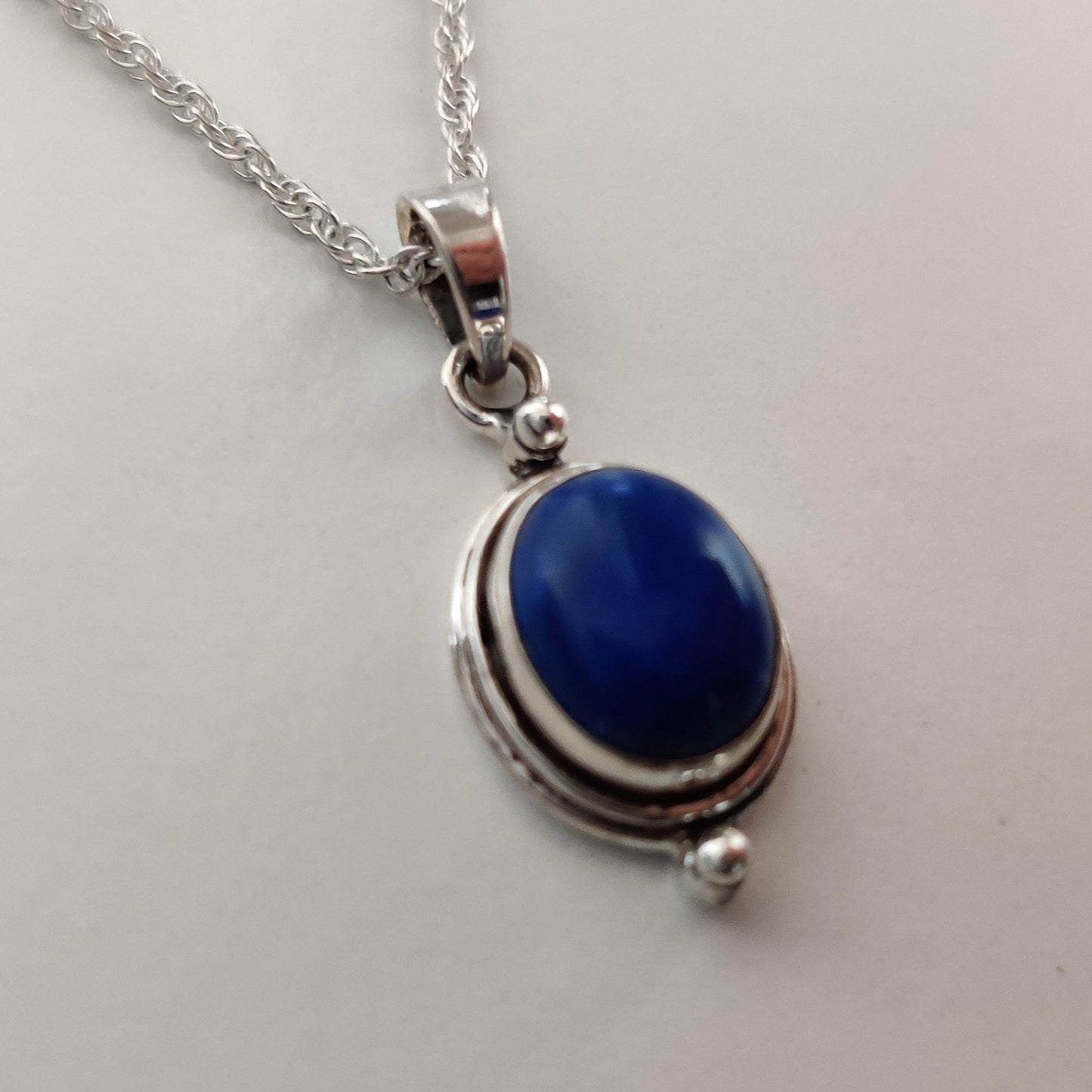 Lapis Lazuli 925 Sterling Silver Pendant - Rivendell Shop
