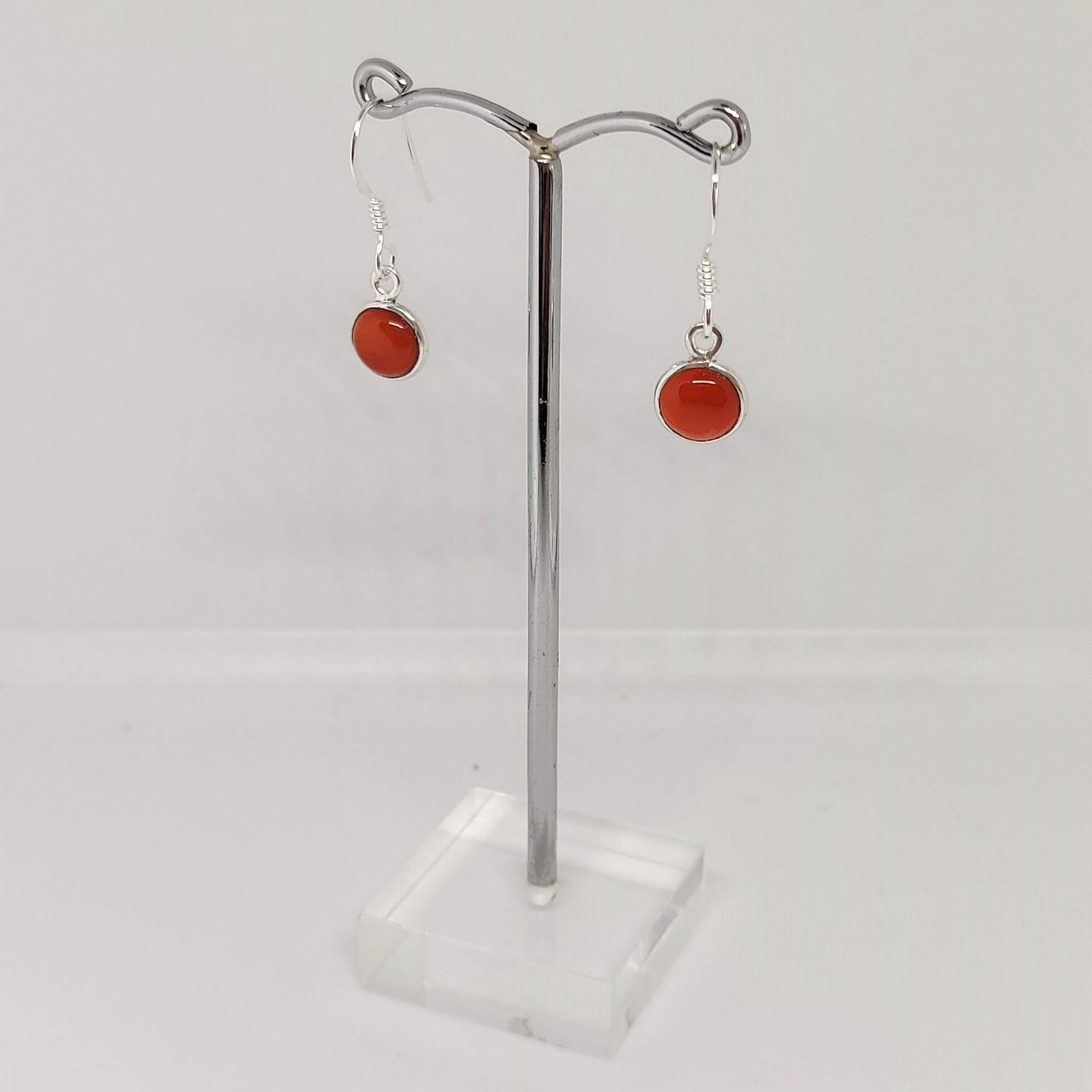 Carnelian 925 Sterling Silver Dangle Earrings - Rivendell Shop