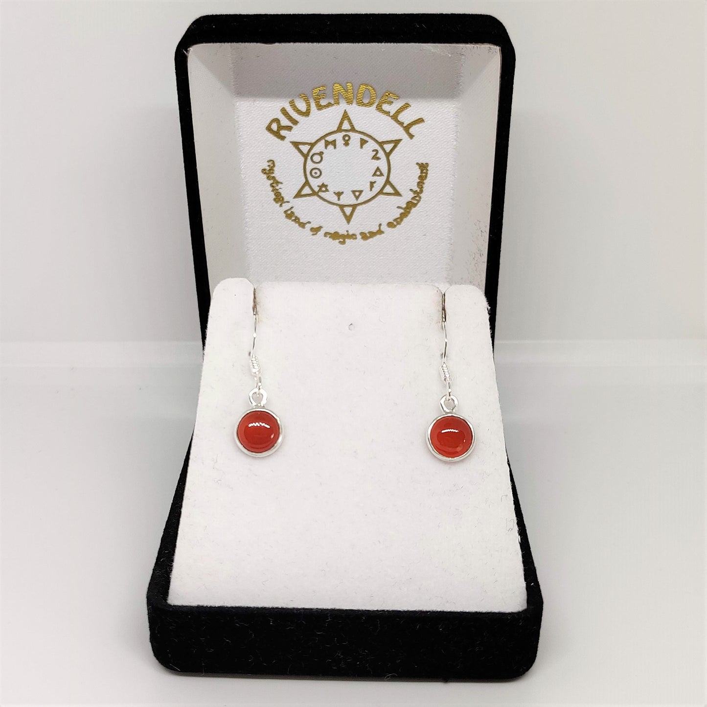 Carnelian 925 Sterling Silver Dangle Earrings - Rivendell Shop