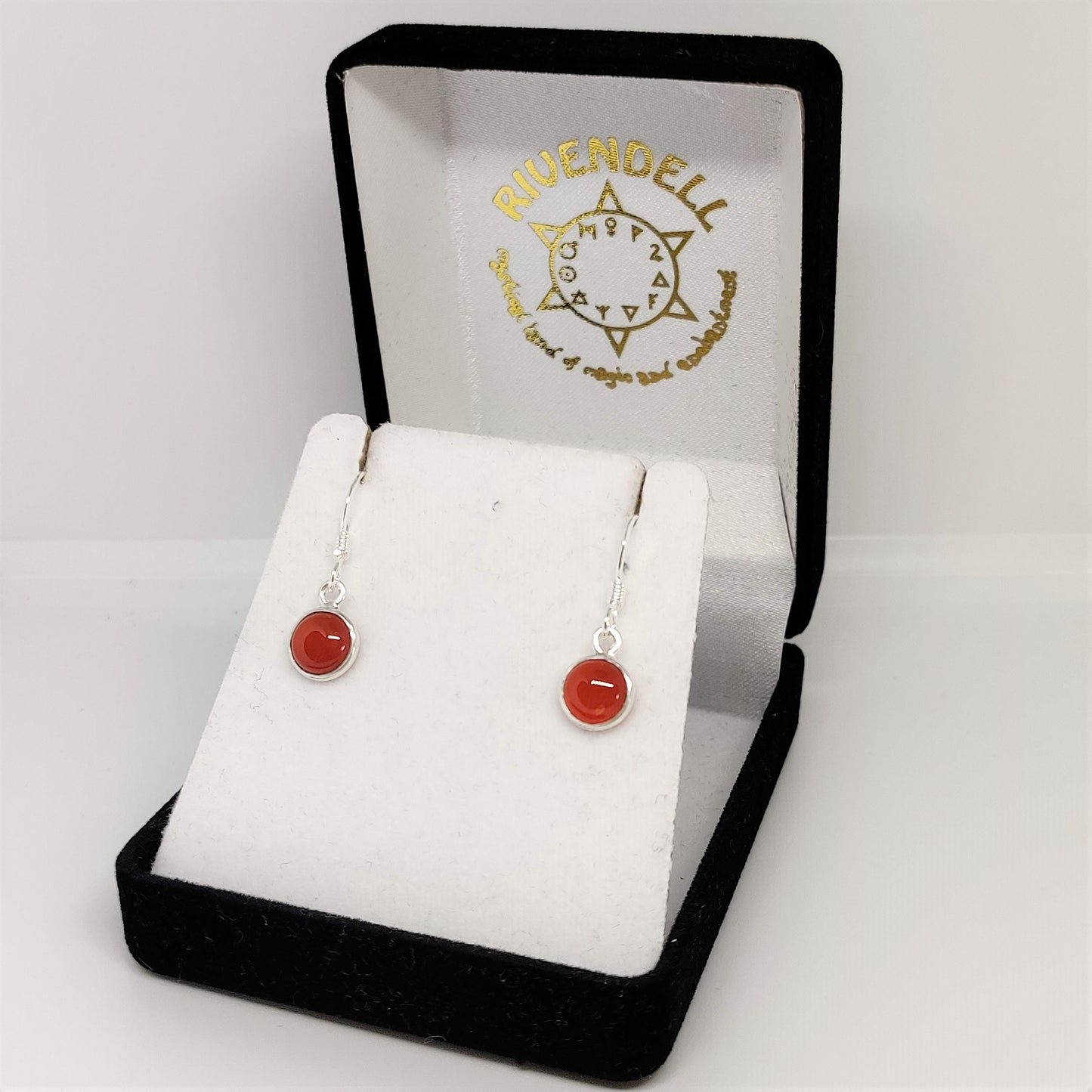 Carnelian 925 Sterling Silver Dangle Earrings - Rivendell Shop