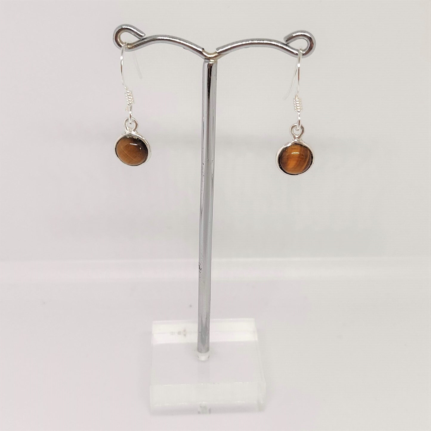 Tigers Eye 925 Sterling Silver Dangle Earrings - Rivendell Shop