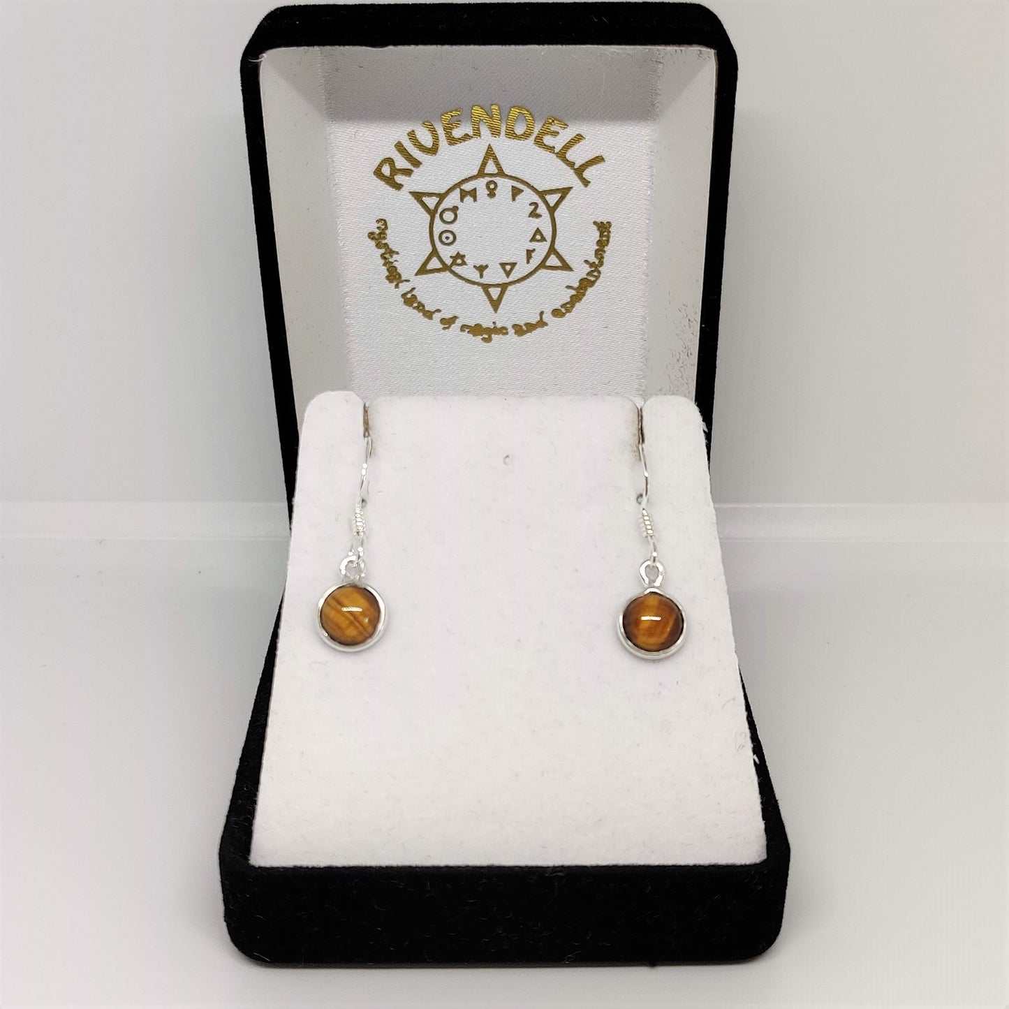 Tigers Eye 925 Sterling Silver Dangle Earrings - Rivendell Shop