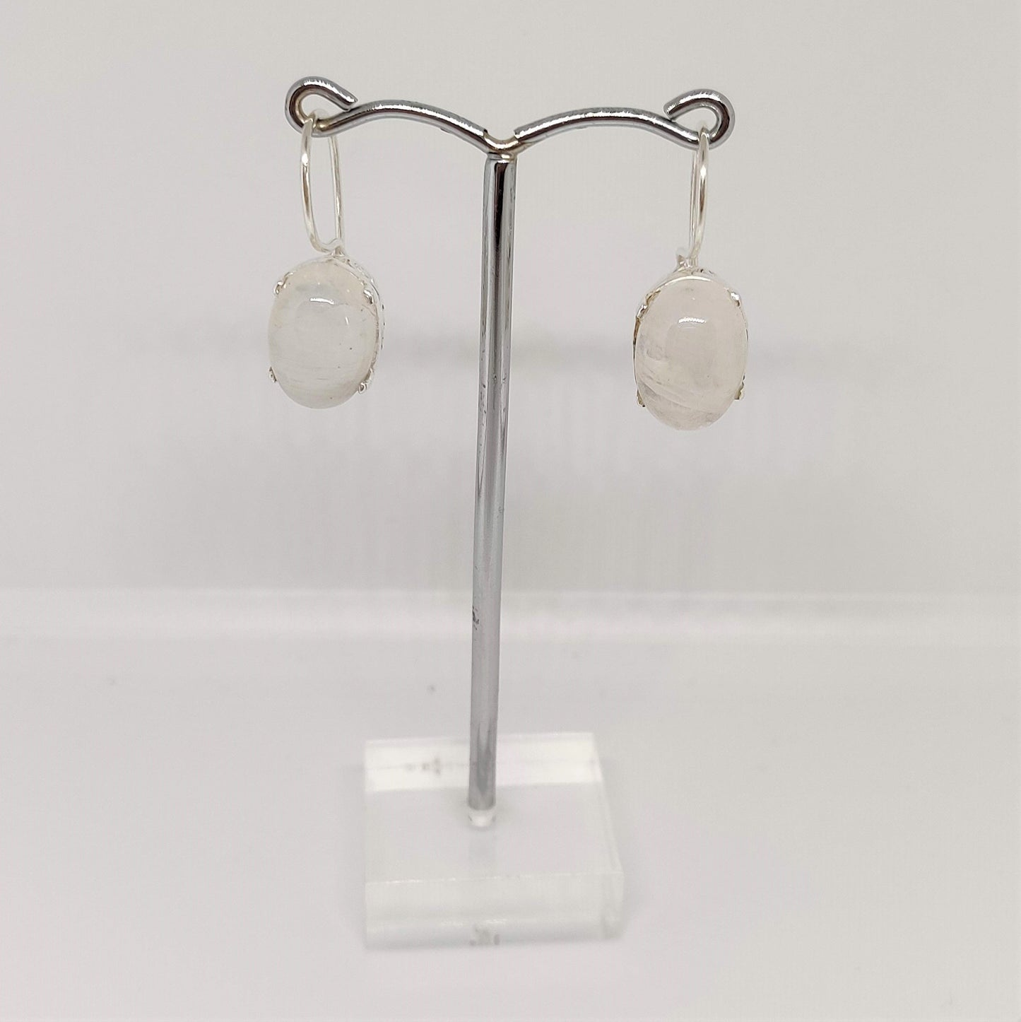 Moonstone 925 Sterling Silver Earrings - Rivendell Shop