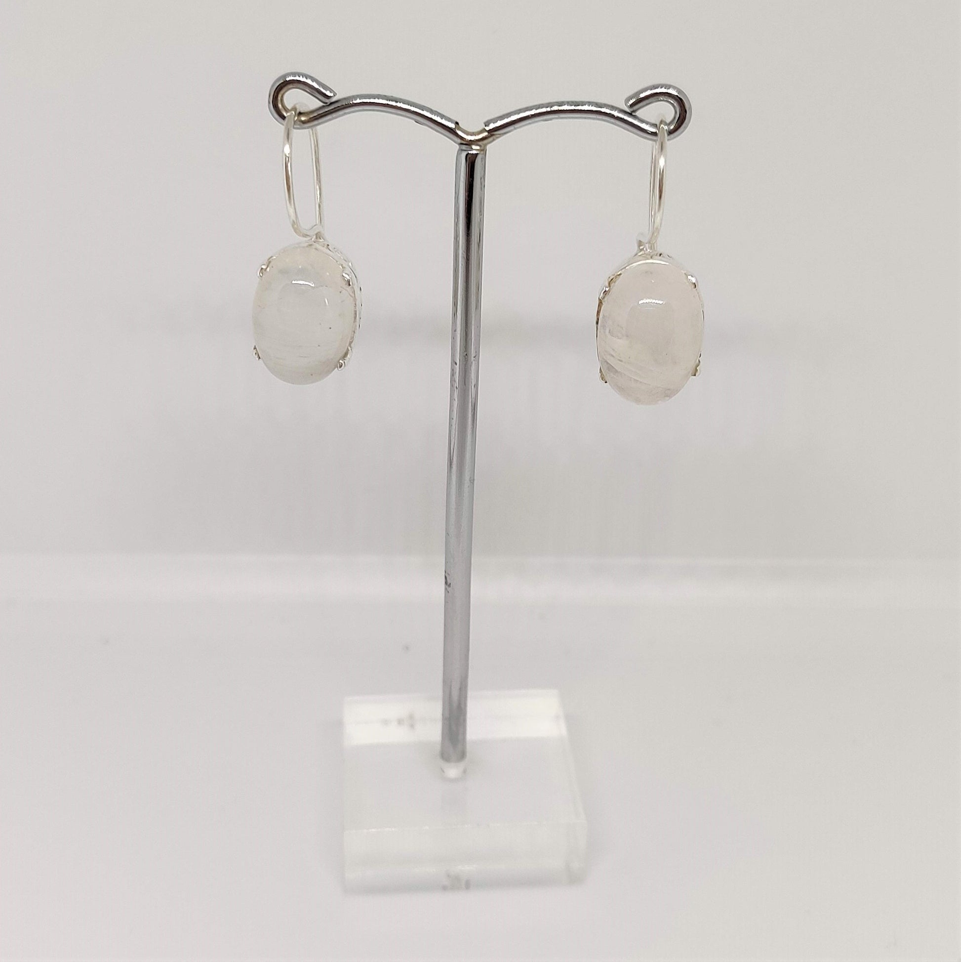 Moonstone 925 Sterling Silver Earrings - Rivendell Shop