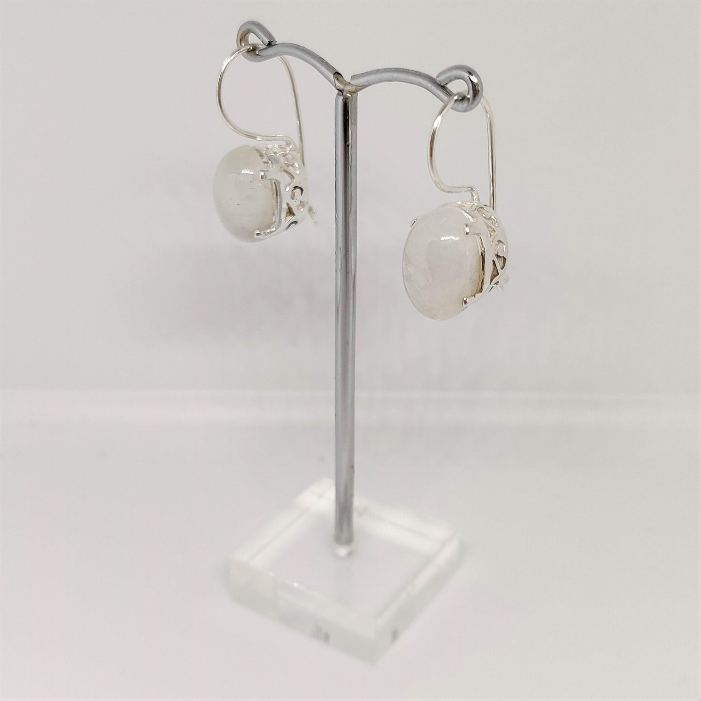 Moonstone 925 Sterling Silver Earrings - Rivendell Shop