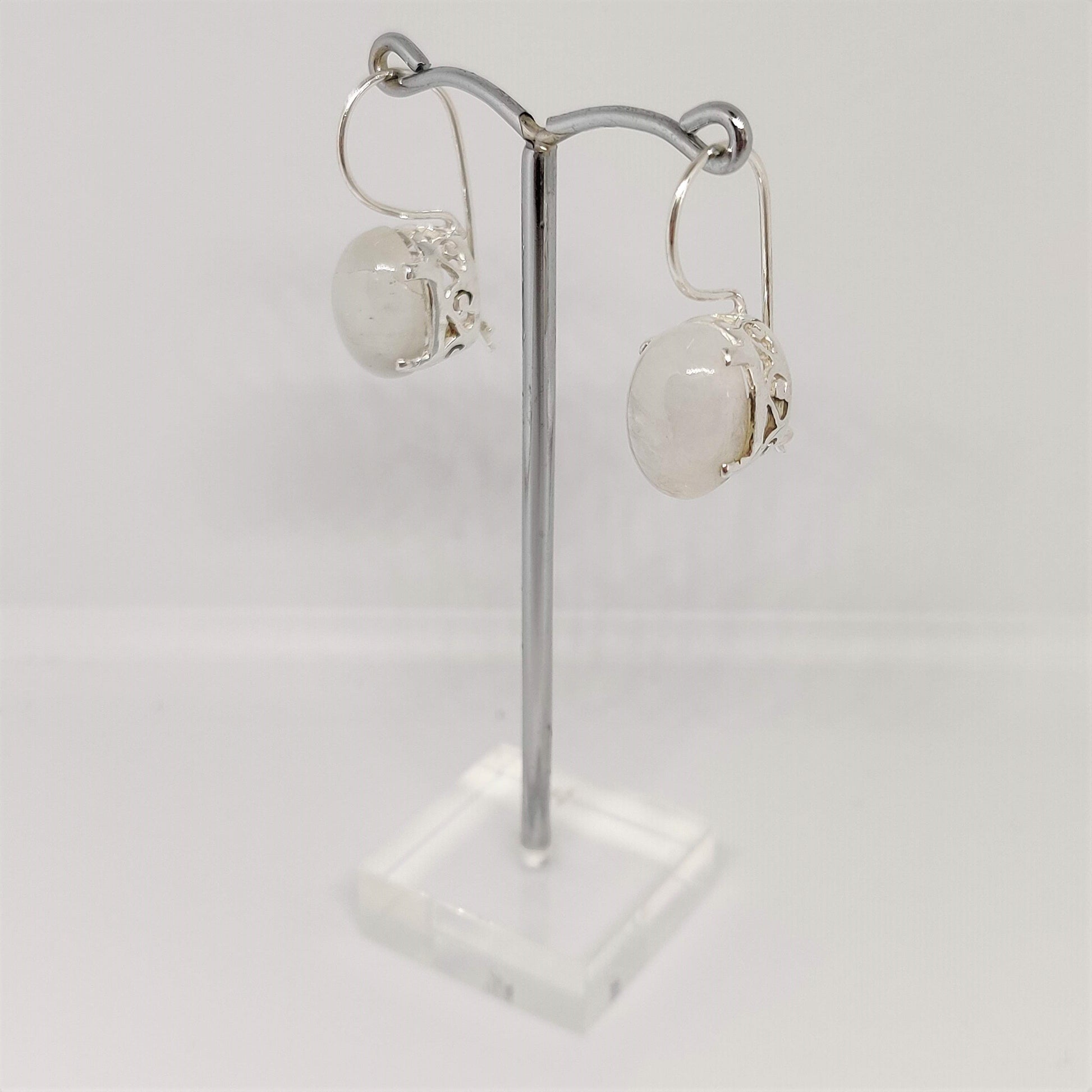 Moonstone 925 Sterling Silver Earrings - Rivendell Shop