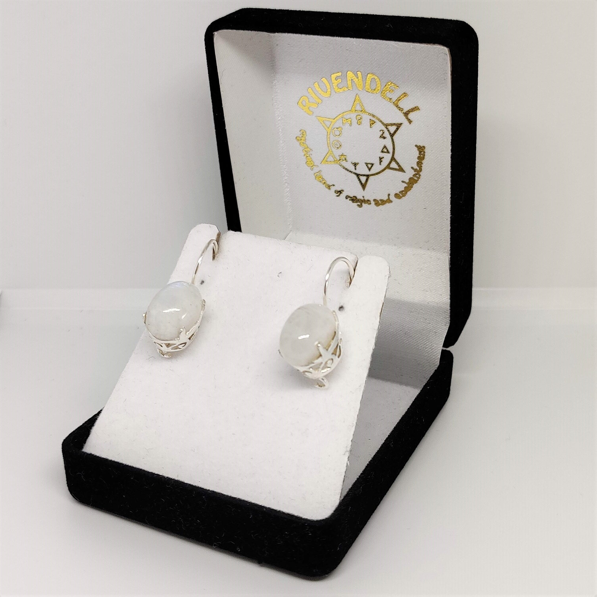 Moonstone 925 Sterling Silver Earrings - Rivendell Shop