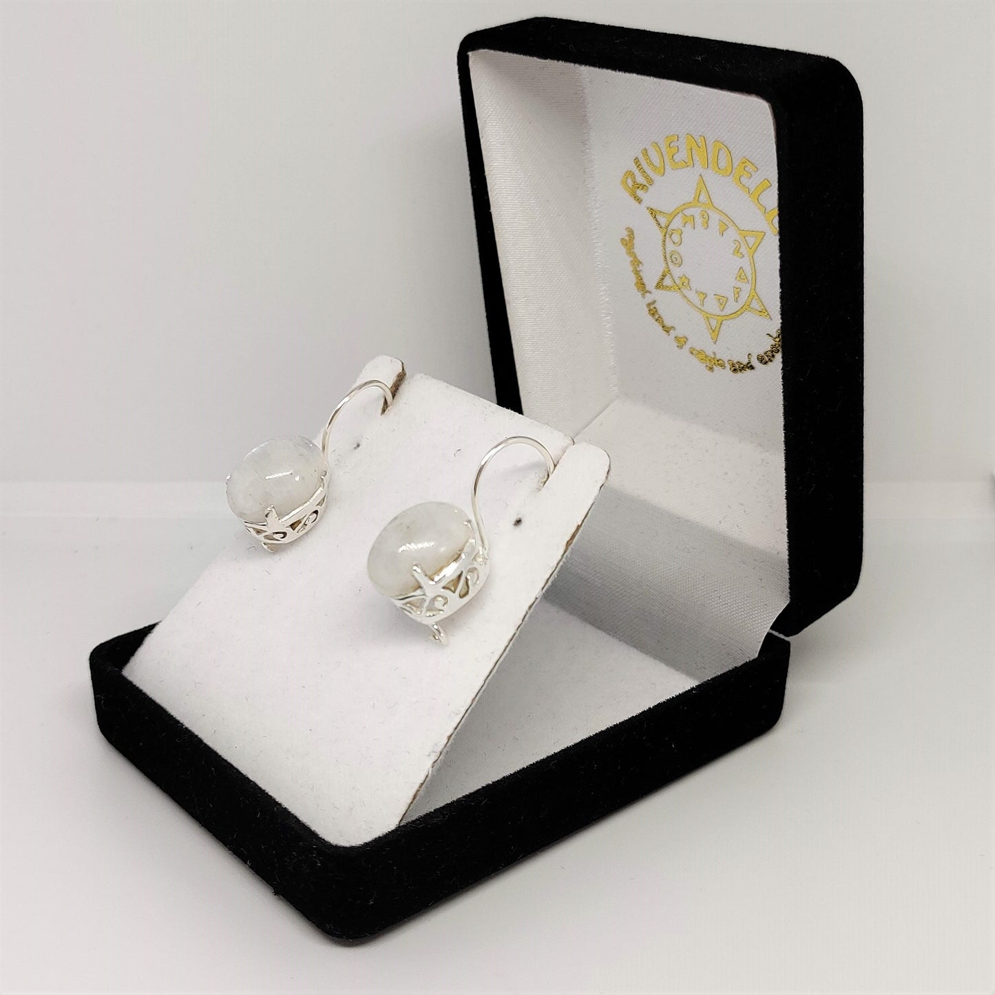 Moonstone 925 Sterling Silver Earrings - Rivendell Shop