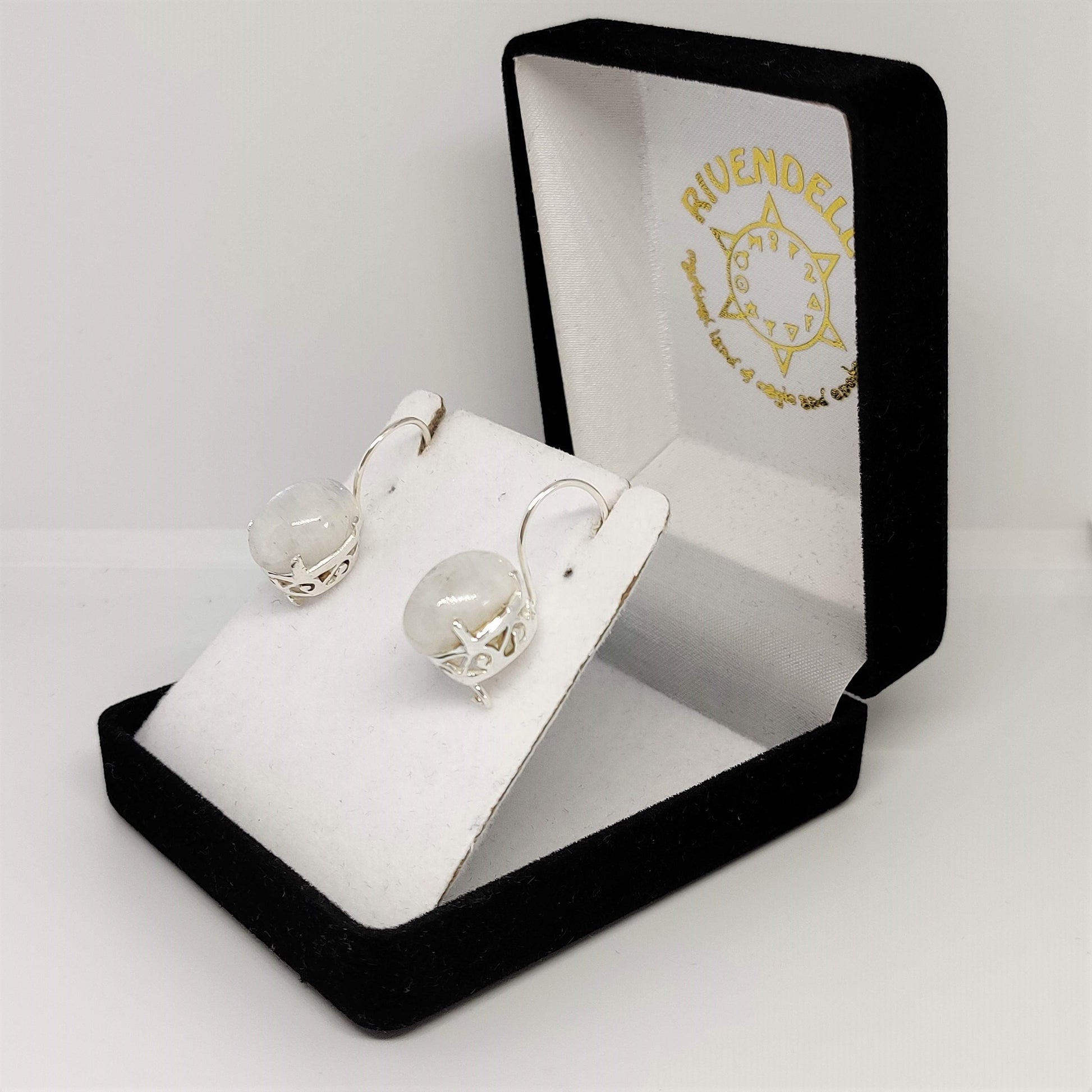 Moonstone 925 Sterling Silver Earrings - Rivendell Shop
