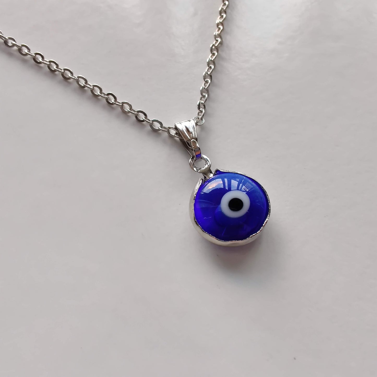 Evil Eye Pendant with Silver Chain - Rivendell Shop