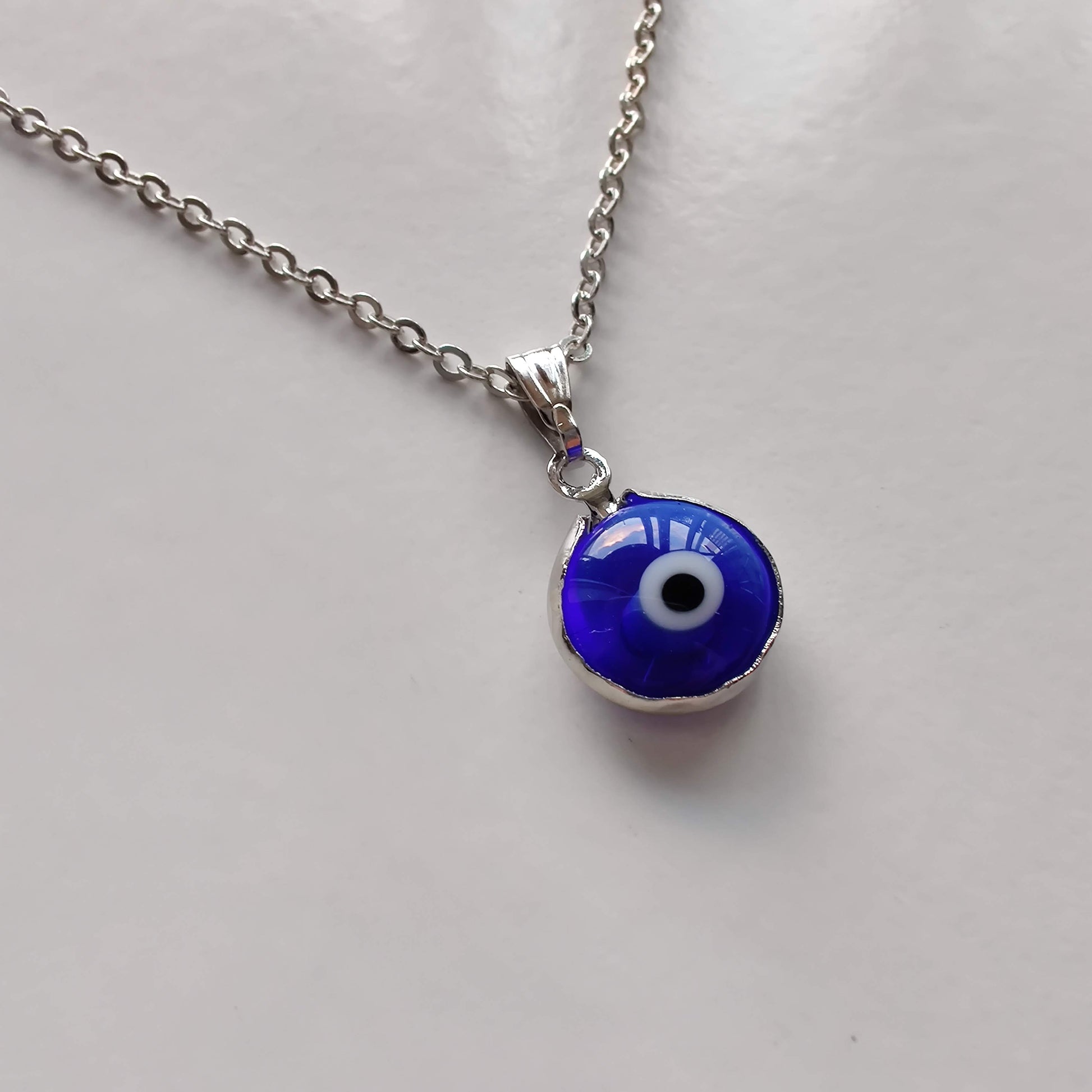Evil Eye Pendant with Silver Chain - Rivendell Shop