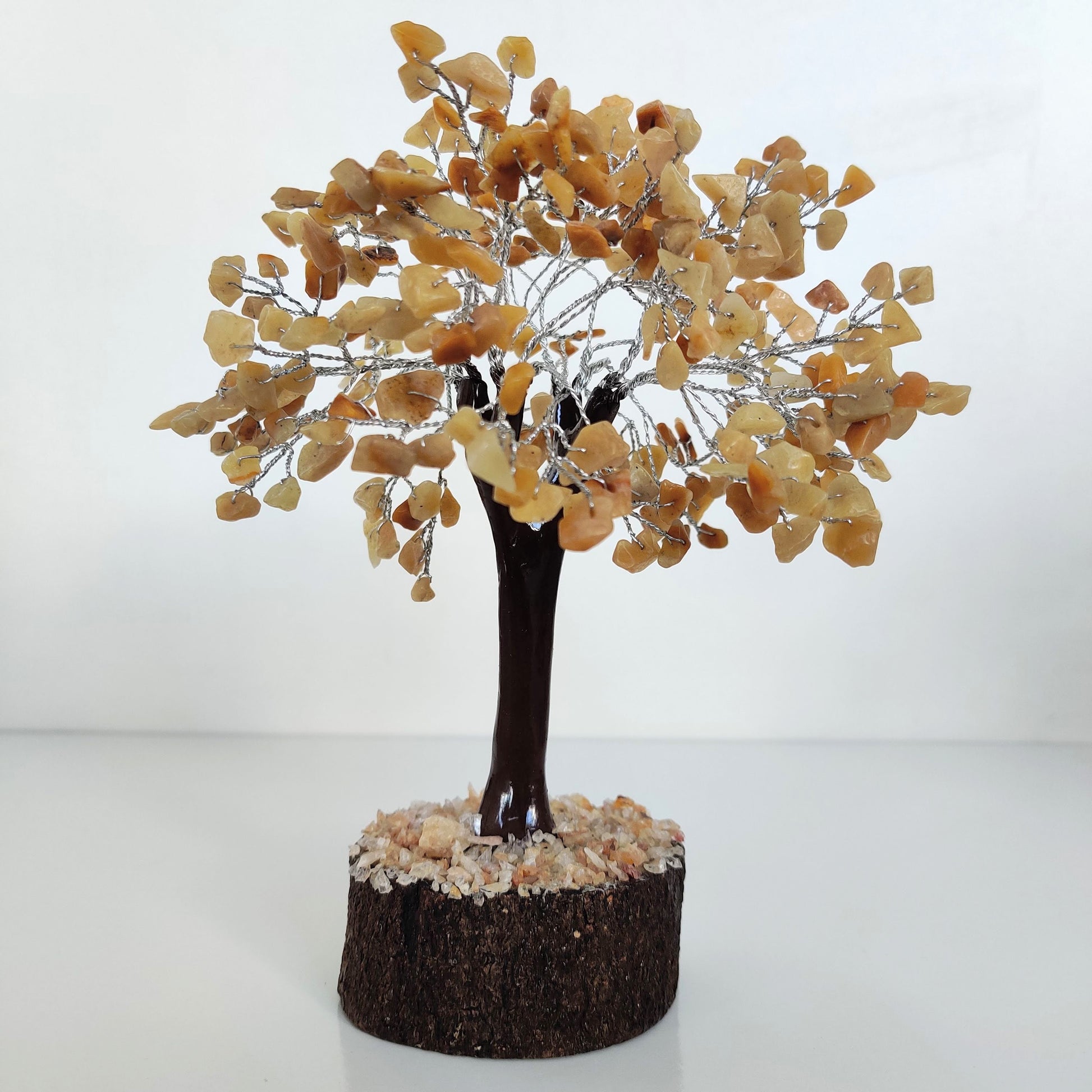 Yellow Quartz Crystal Tree on Wooden Base - Rivendell Shop