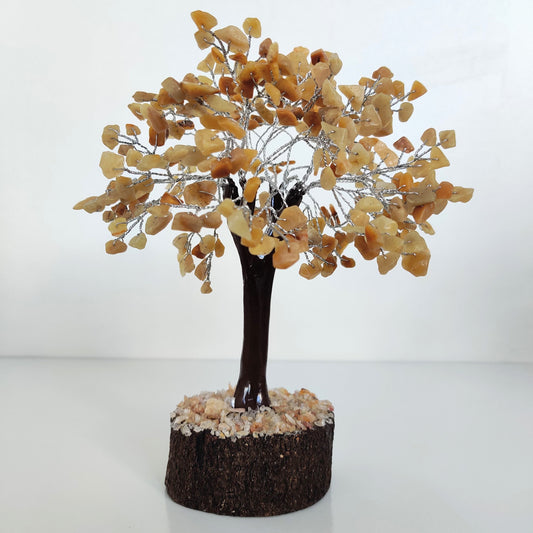 Yellow Quartz Crystal Tree on Wooden Base - Rivendell Shop