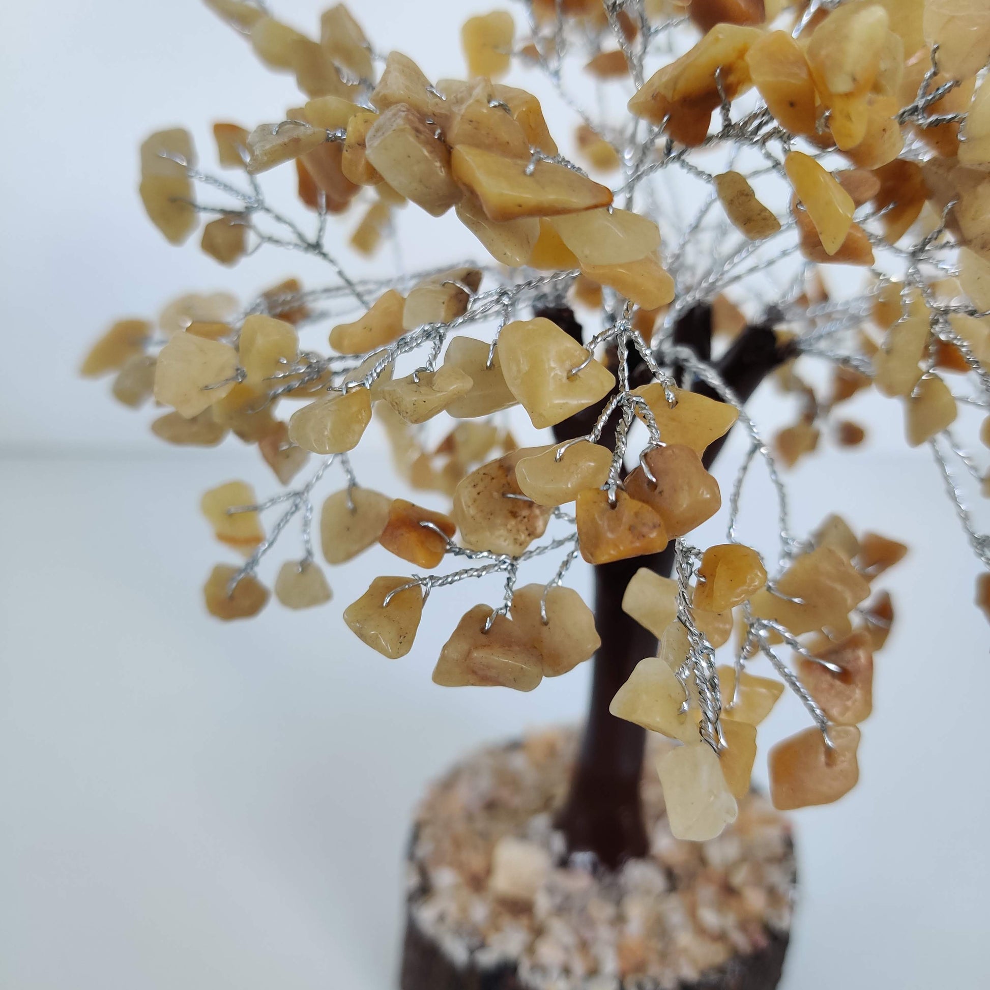 Yellow Quartz Crystal Tree on Wooden Base - Rivendell Shop