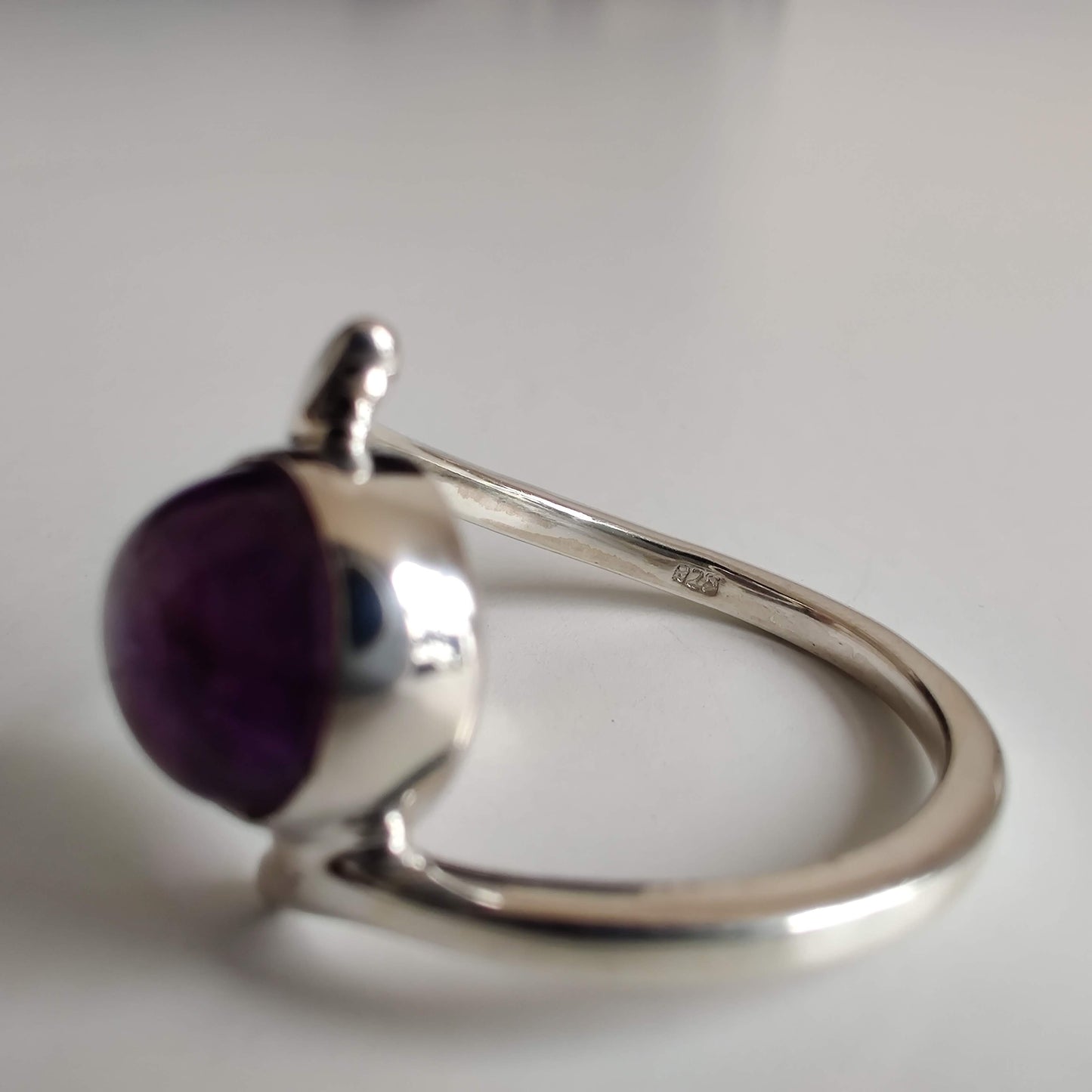 Amethyst Twist 925 Sterling Silver Ring - Rivendell Shop
