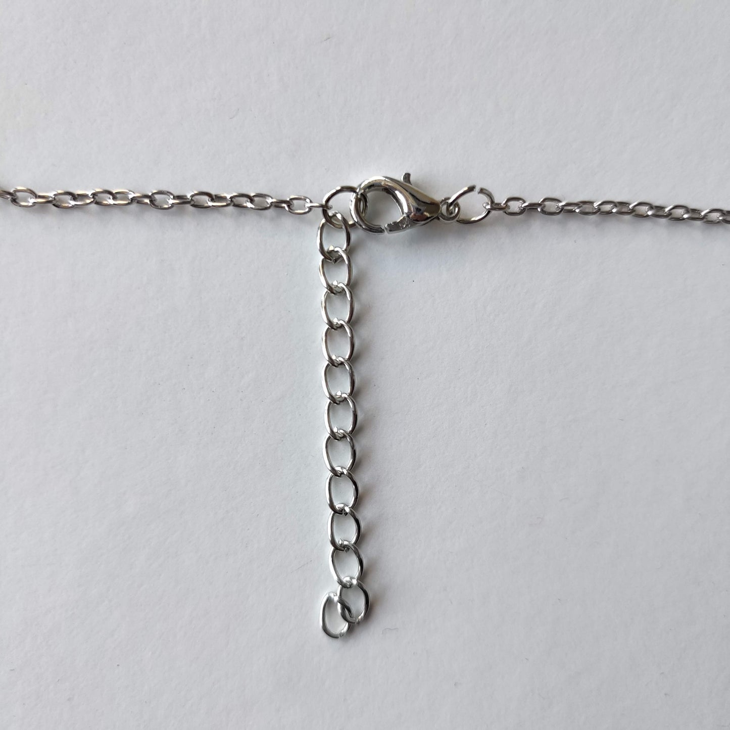 Rose Quartz Moon Pendant with Silver Chain - Rivendell Shop