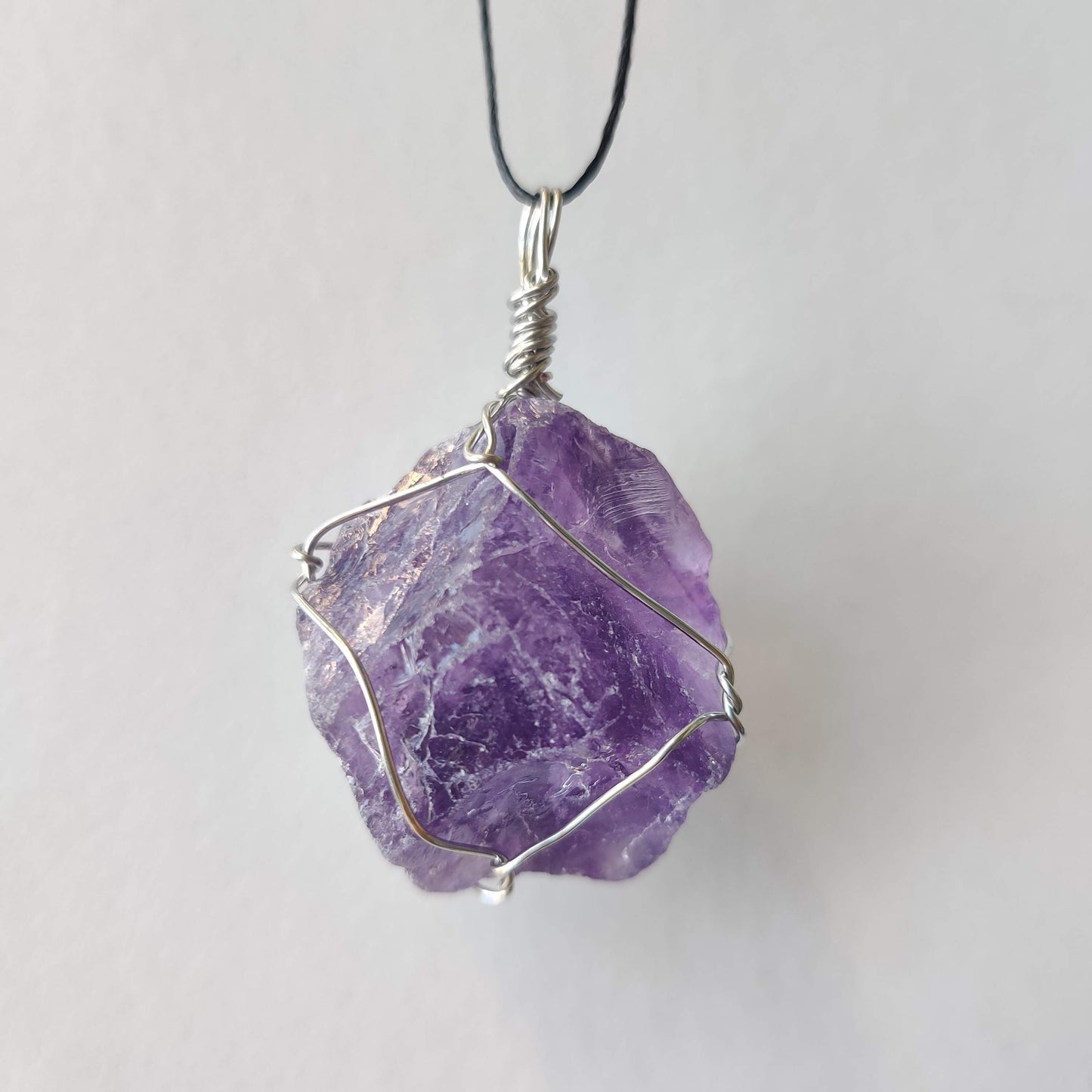 Amethyst Rough Wire-Wrapped Pendant - Rivendell Shop