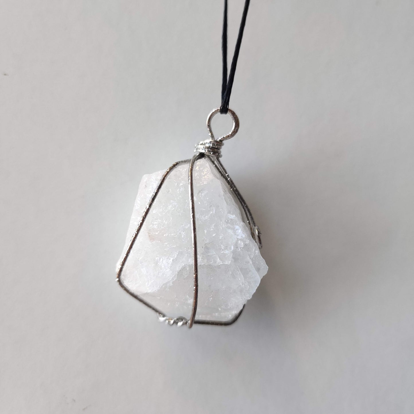 Clear Quartz Rough Wire-Wrapped Pendant - Rivendell Shop