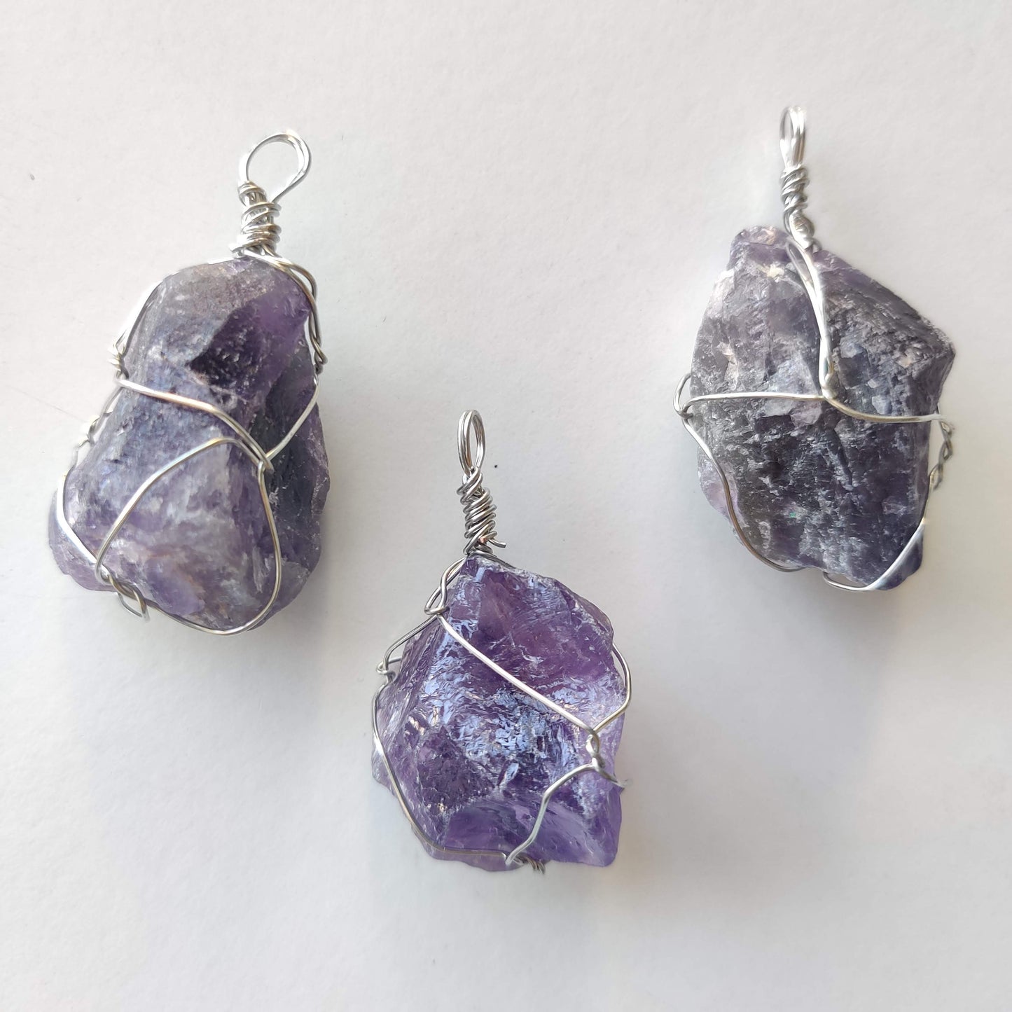 Amethyst Rough Wire-Wrapped Pendant - Rivendell Shop