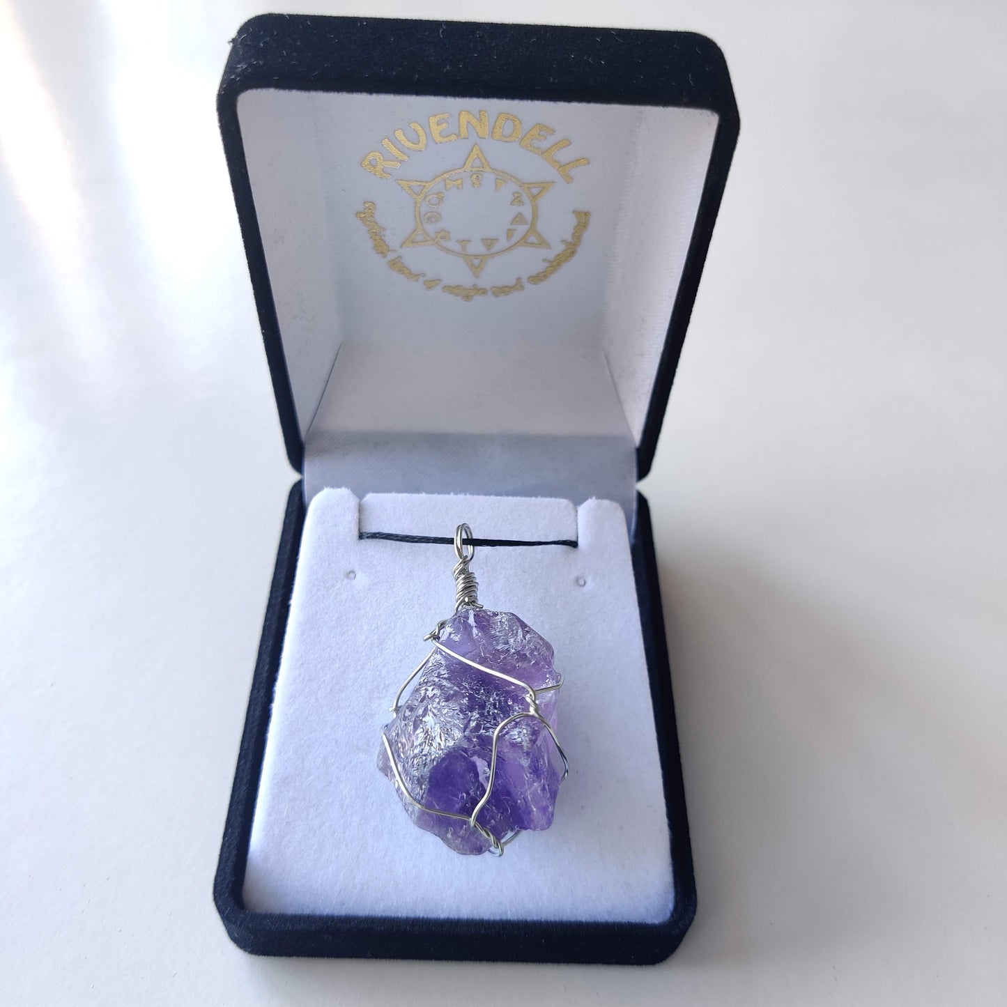 Amethyst Rough Wire-Wrapped Pendant - Rivendell Shop