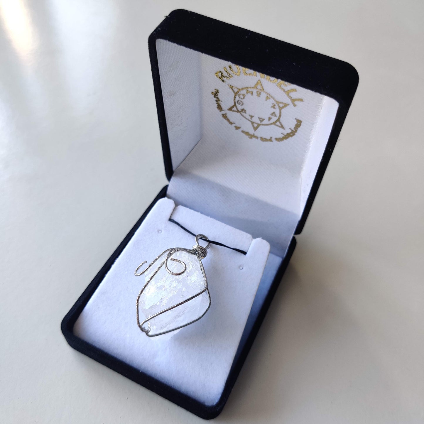 Clear Quartz Rough Wire-Wrapped Pendant - Rivendell Shop