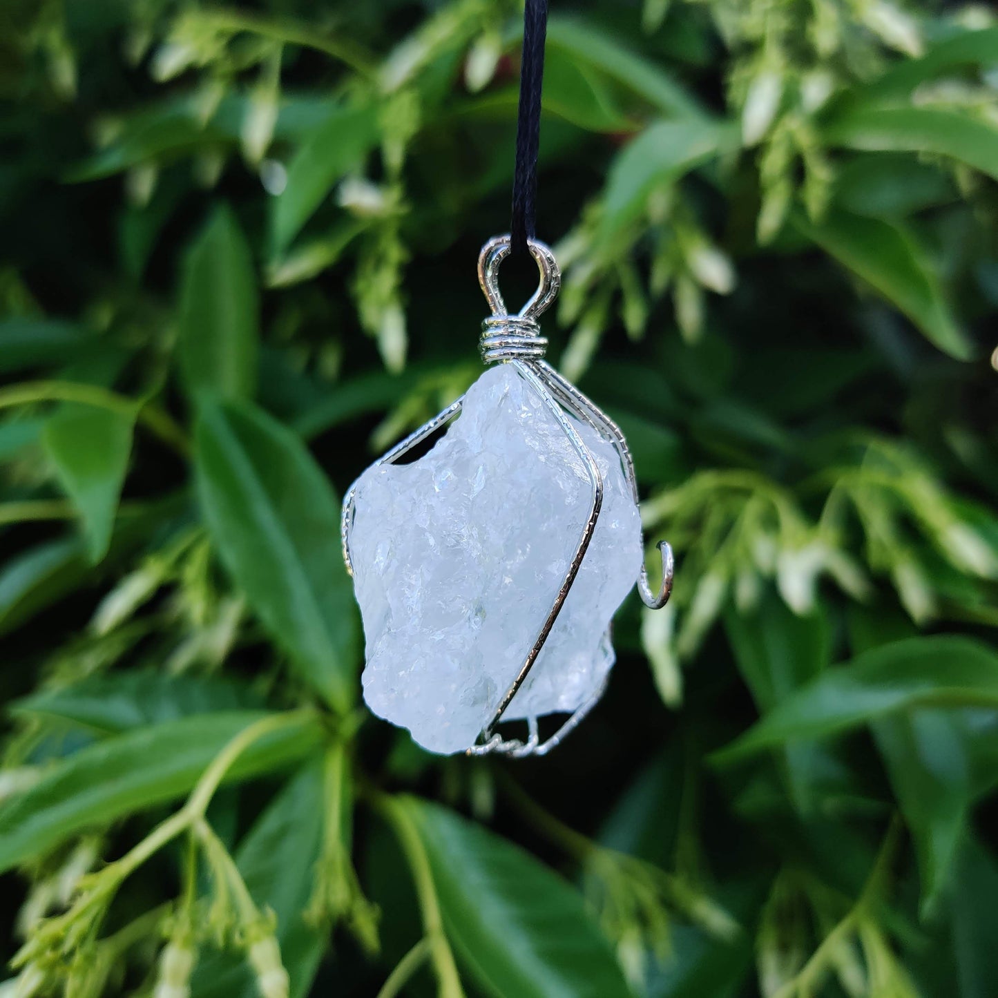 Clear Quartz Rough Wire-Wrapped Pendant - Rivendell Shop