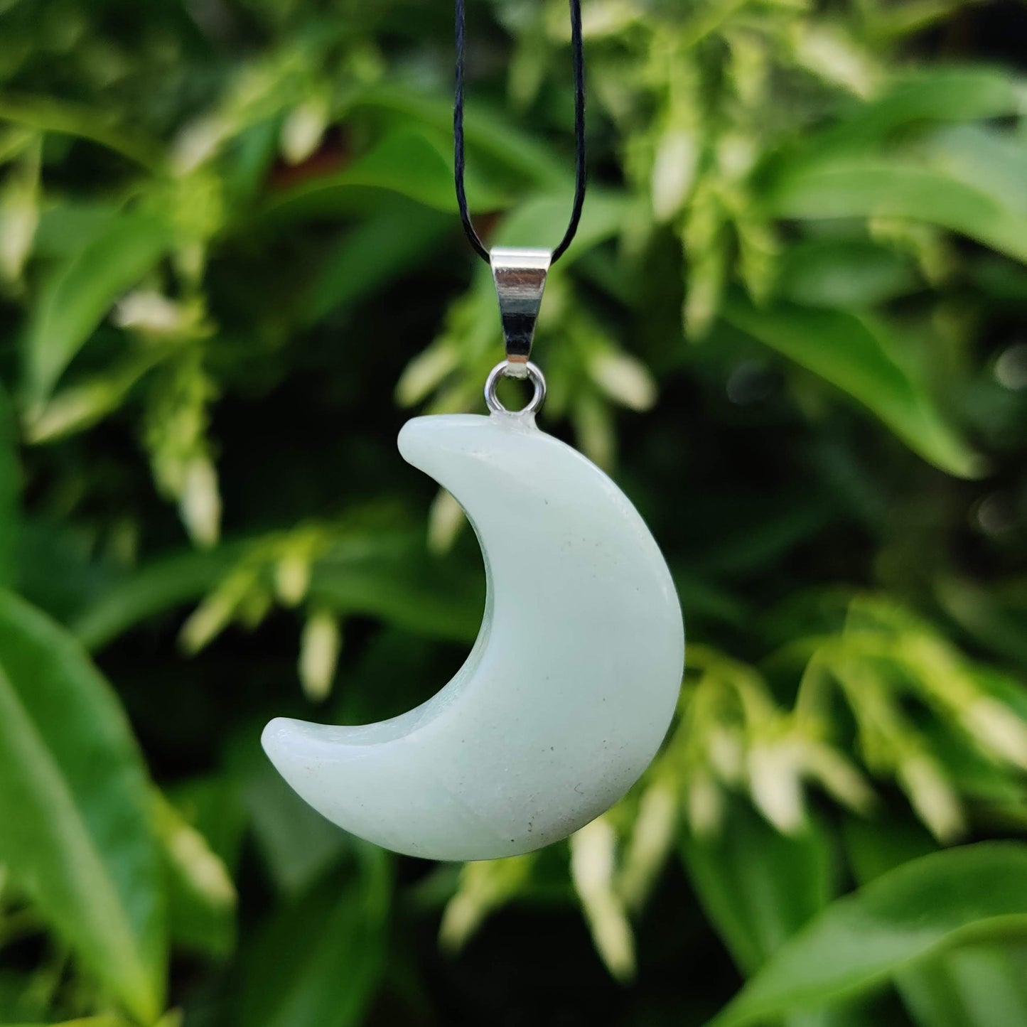 Amazonite Moon Pendant - Rivendell Shop