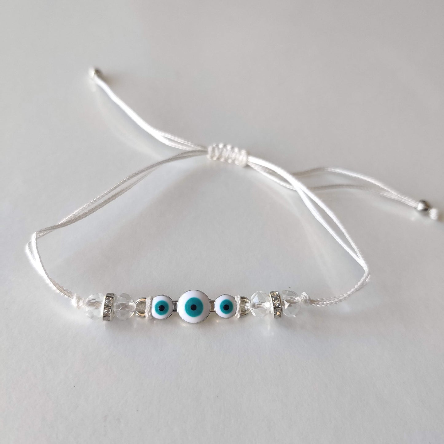 Evil Eye Protection Bracelet - White - Rivendell Shop