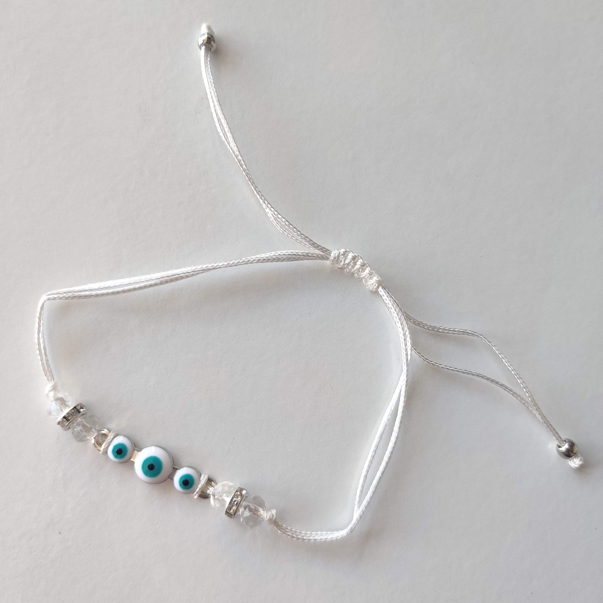 Evil Eye Protection Bracelet - White - Rivendell Shop