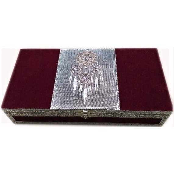 Dreamcatcher Red Velvet Jewellery Box - Rivendell Shop