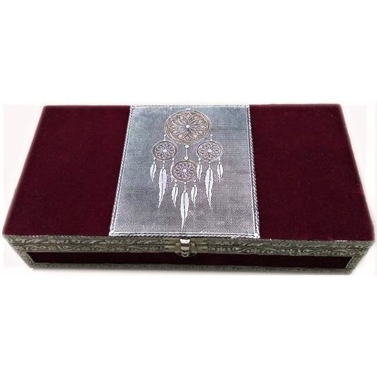 Dreamcatcher Red Velvet Jewellery Box - Rivendell Shop