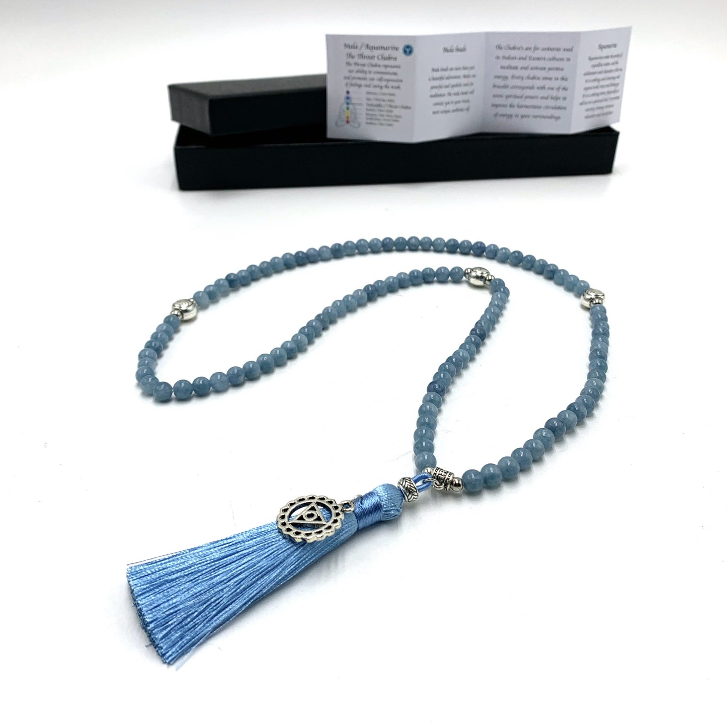 Aquamarine mala beads - Rivendell Shop