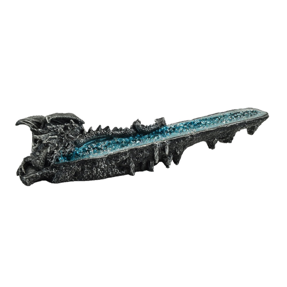 Black Dragon Incense Holder with Gems - Rivendell Shop