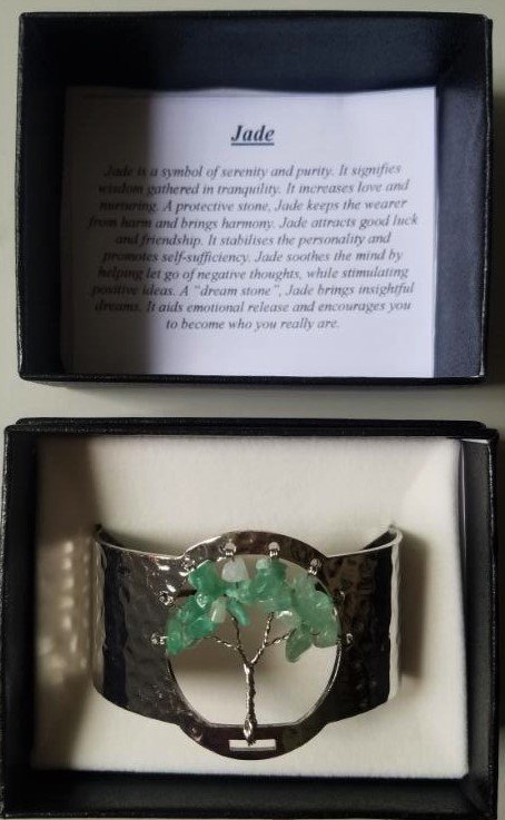 Jade Greenstone Tree of Life Bracelet - Rivendell Shop
