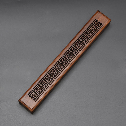Wood Aromatherapy Incense Box Greek Trellis - Rivendell Shop