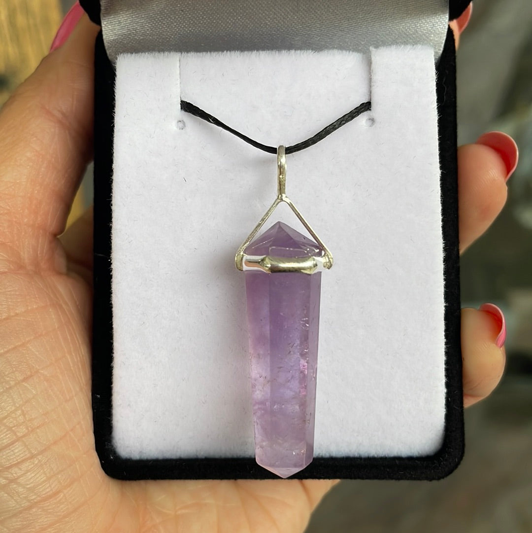Amethyst silver point pendant - Rivendell Shop