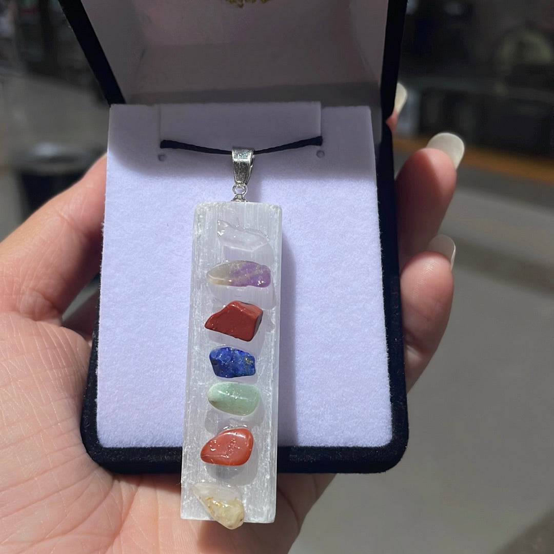 Selenite chraka pendant - Rivendell Shop