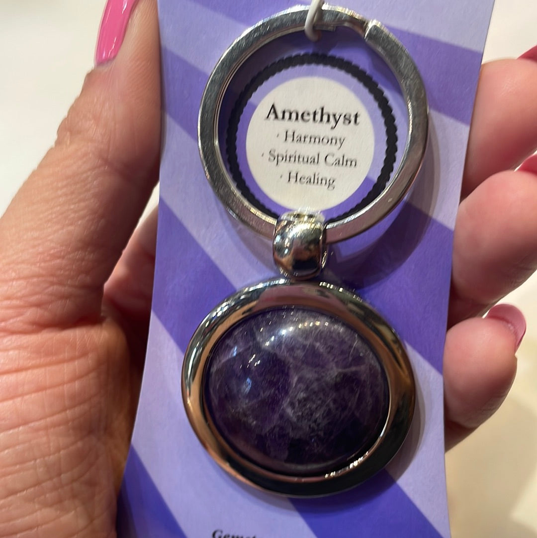 Amethyst keychain - Rivendell Shop