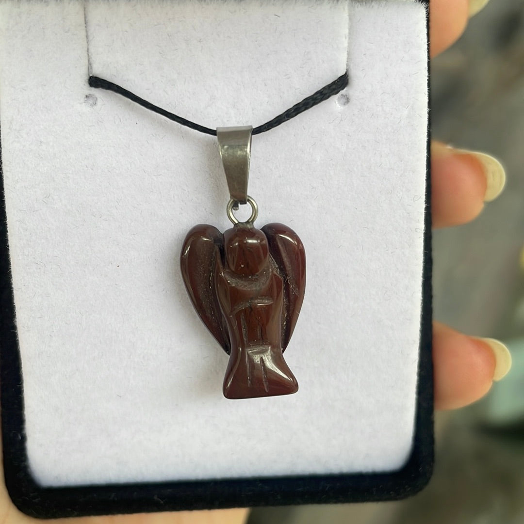 Flame jasper angel pendant - Rivendell Shop