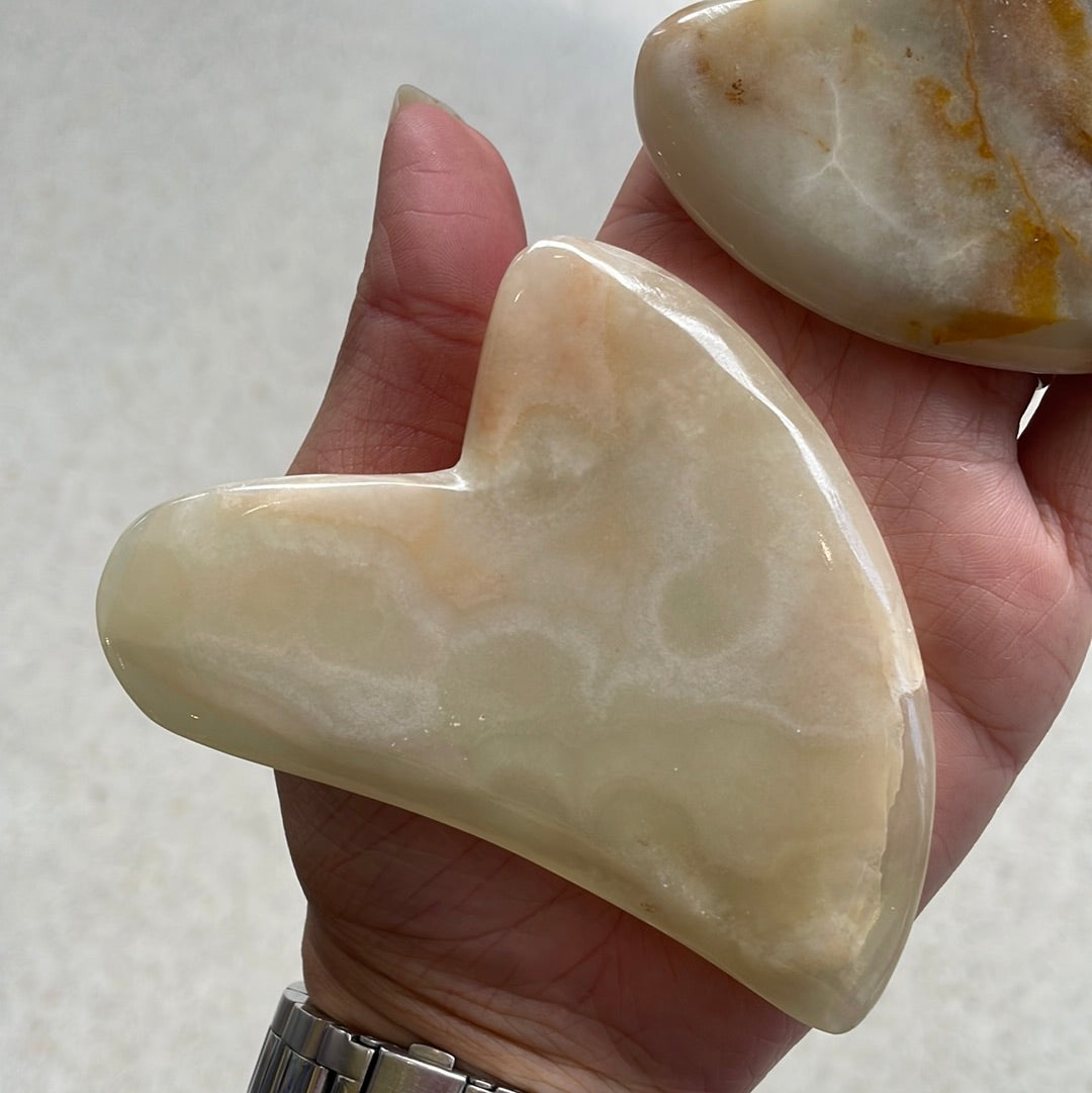 Banded calcite gua sha - Rivendell Shop