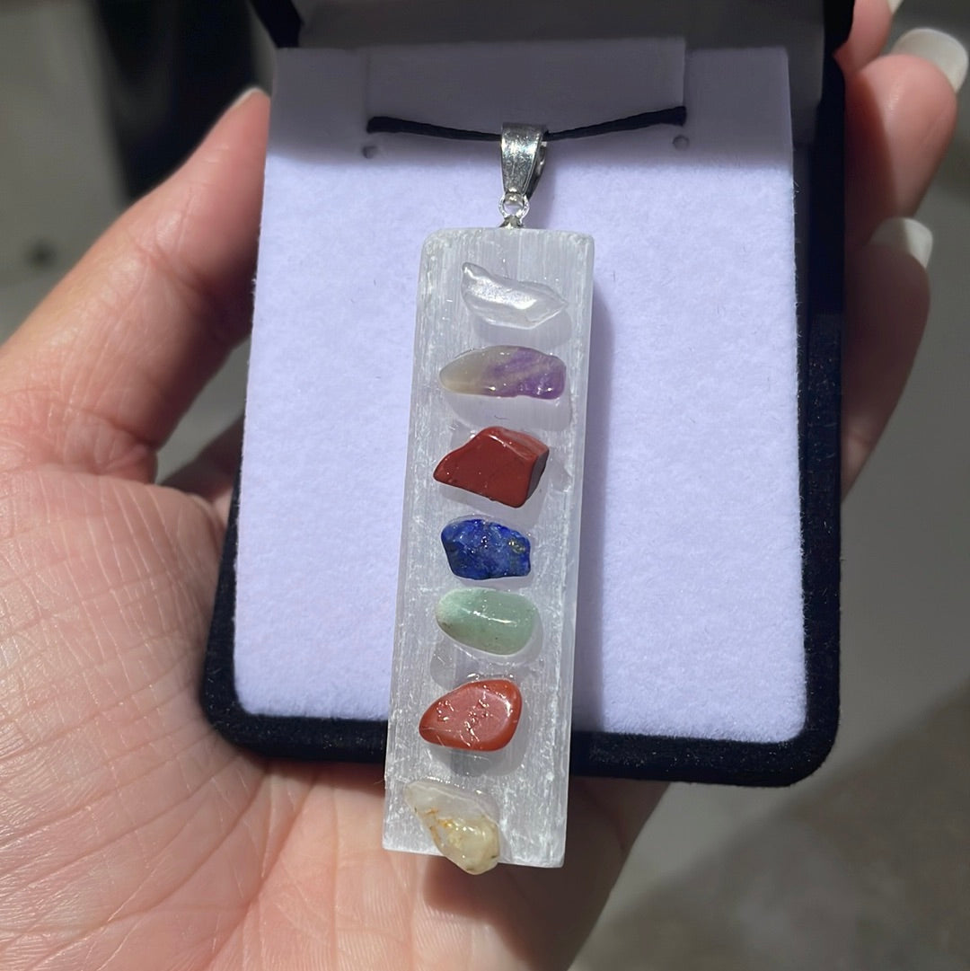 Selenite chraka pendant - Rivendell Shop